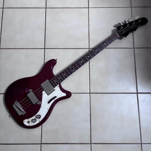 Vintage 1964 Epiphone Newport Bass Guitar & Case - Cottonwood