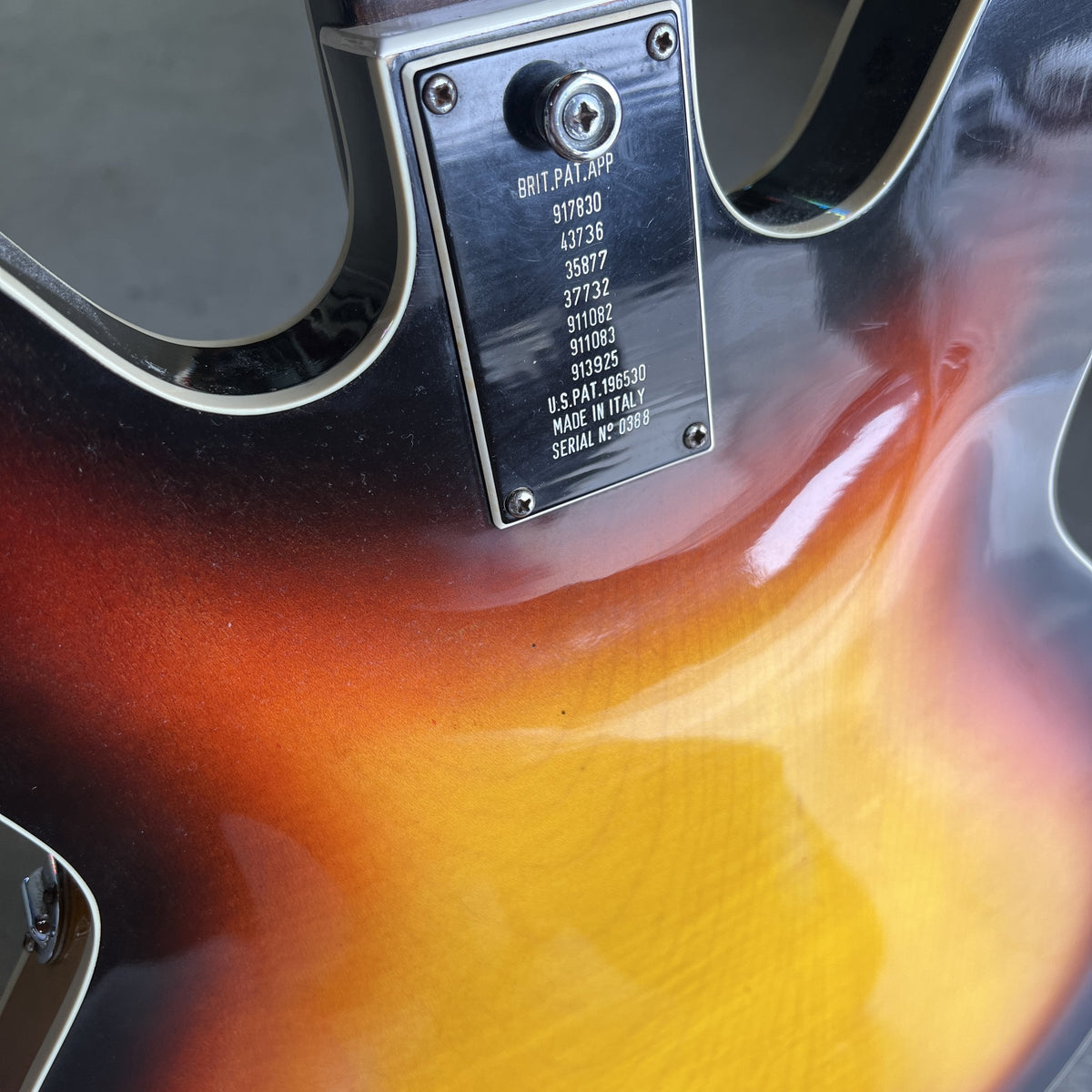 Vintage Baldwin 706 Hollowbody Electric Guitar (1967-1970) – Sunburst, Made in Italy