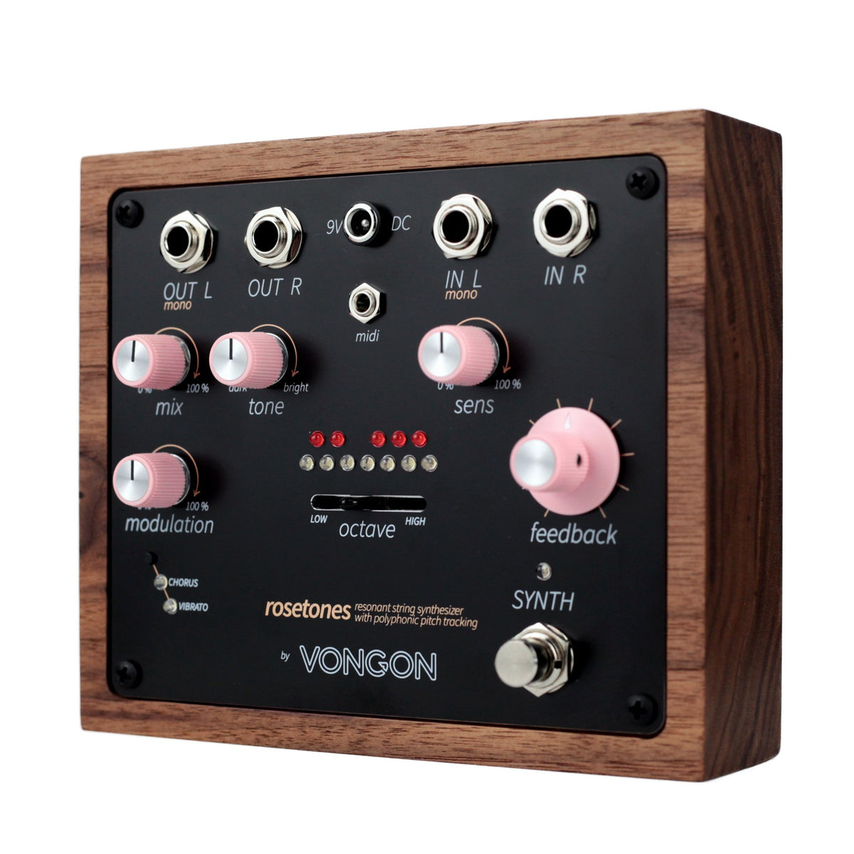 Vongon Rosetones | 12-Voice Polyphonic Sympathetic Resonator & Synth Pedal