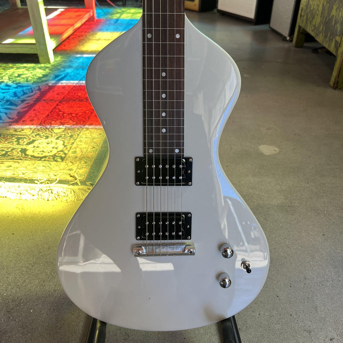 Asher Electro Hawaiian Junior Lap Steel Guitar - Antique White | Cottonwood Music Emporium
