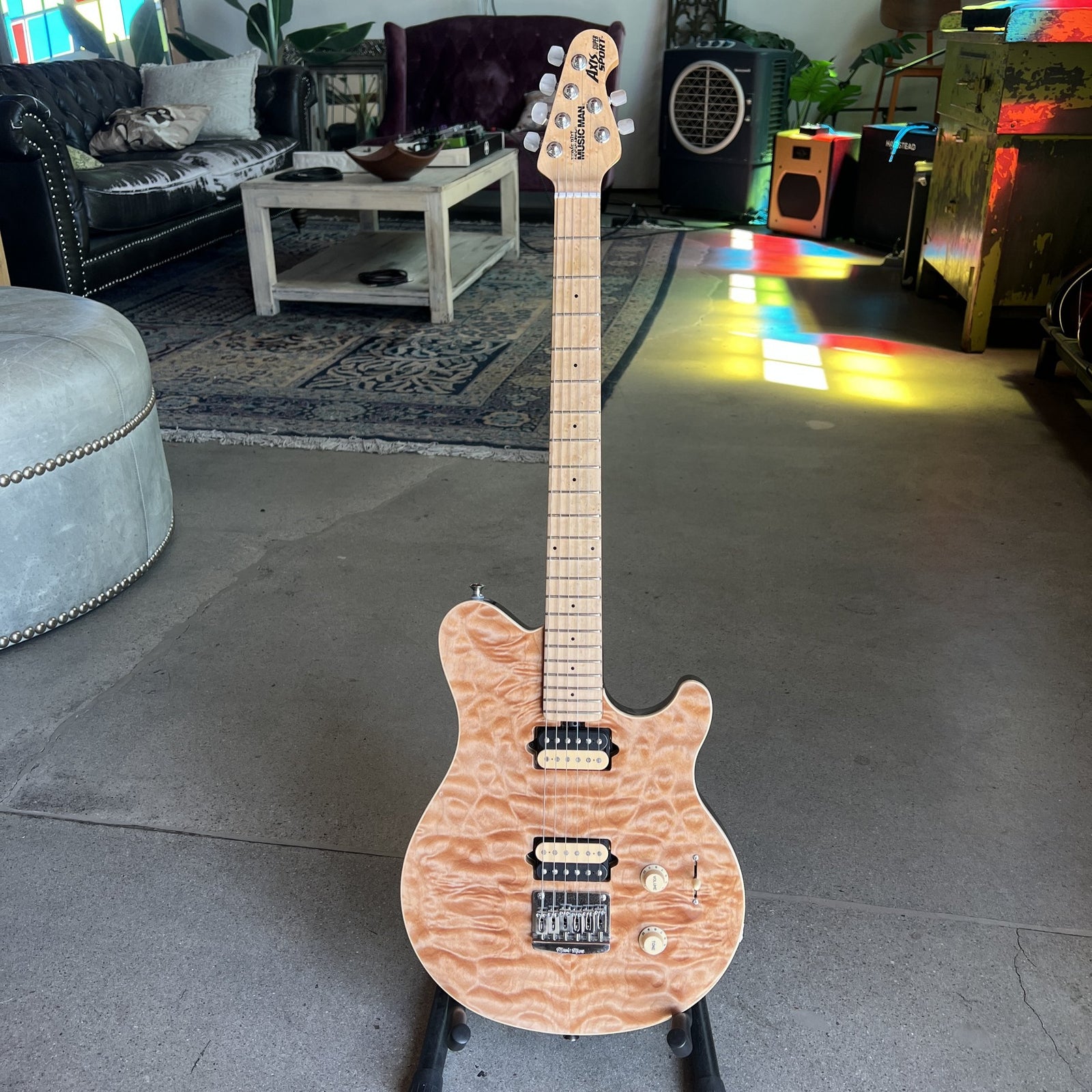 2020 Music Man Axis Super Sport HH Hardtail - Natural Quilt