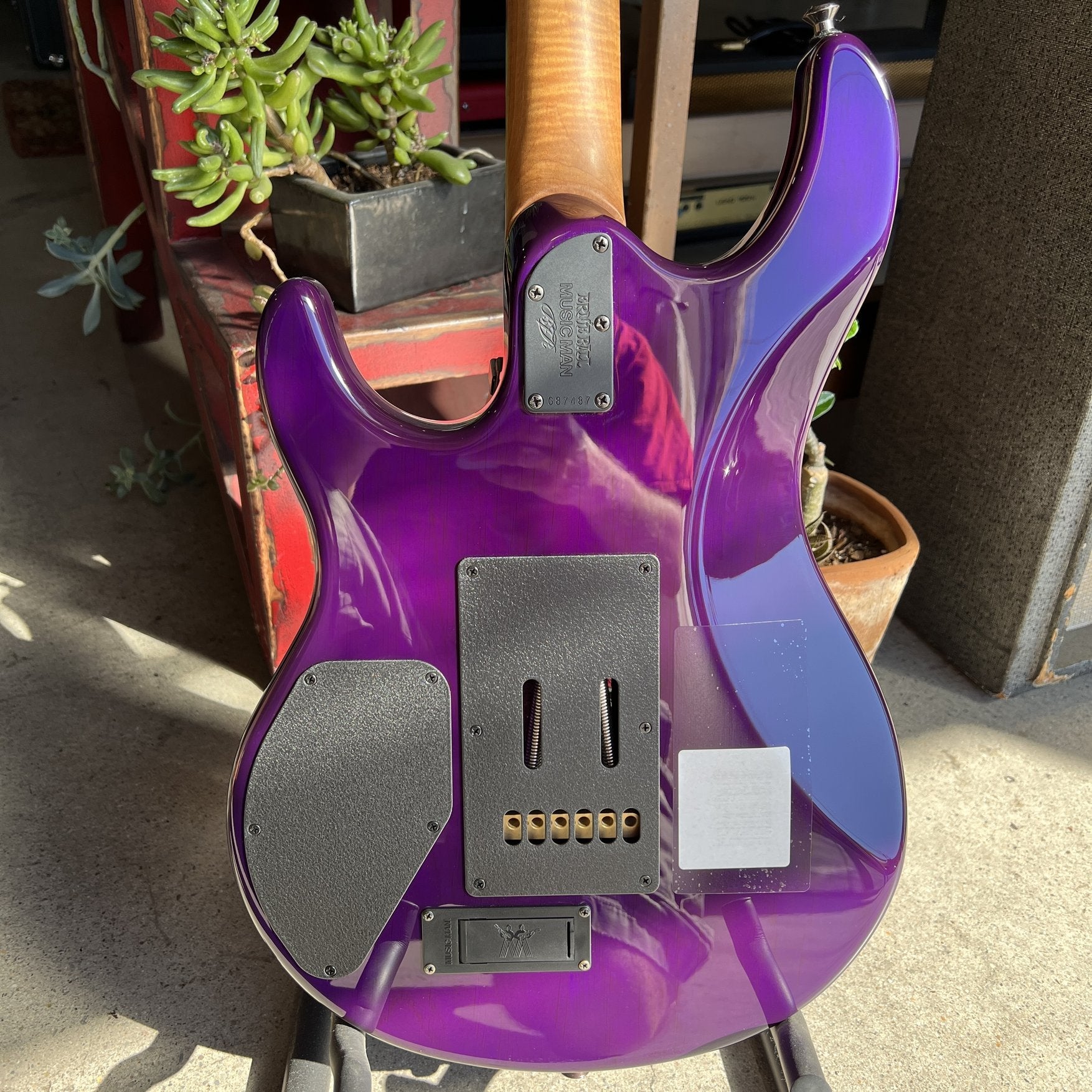 2018 Ernie Ball Music Man Luke III - Boysenberry Flame
