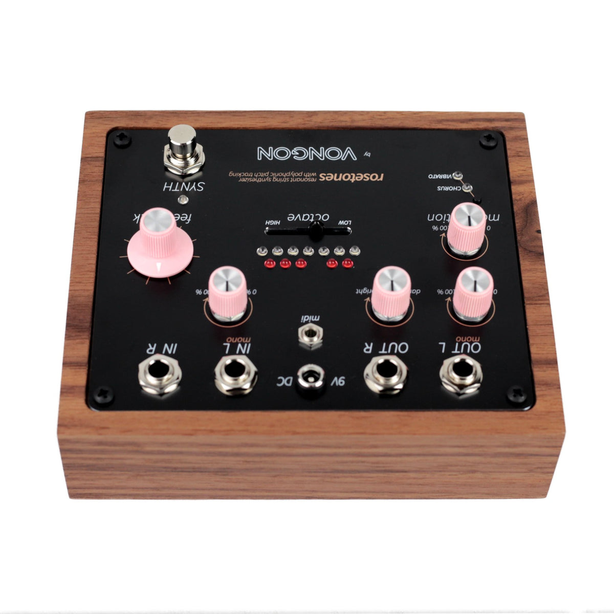 Vongon Rosetones | 12-Voice Polyphonic Sympathetic Resonator & Synth Pedal