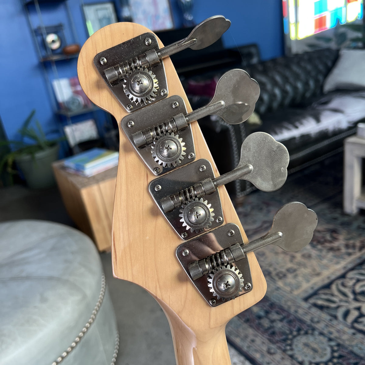 Fender Crafted in Japan (CIJ) 1975 Reissue Jazz Bass (JB75) – Natural Ash with Maple Neck (2004-2005)