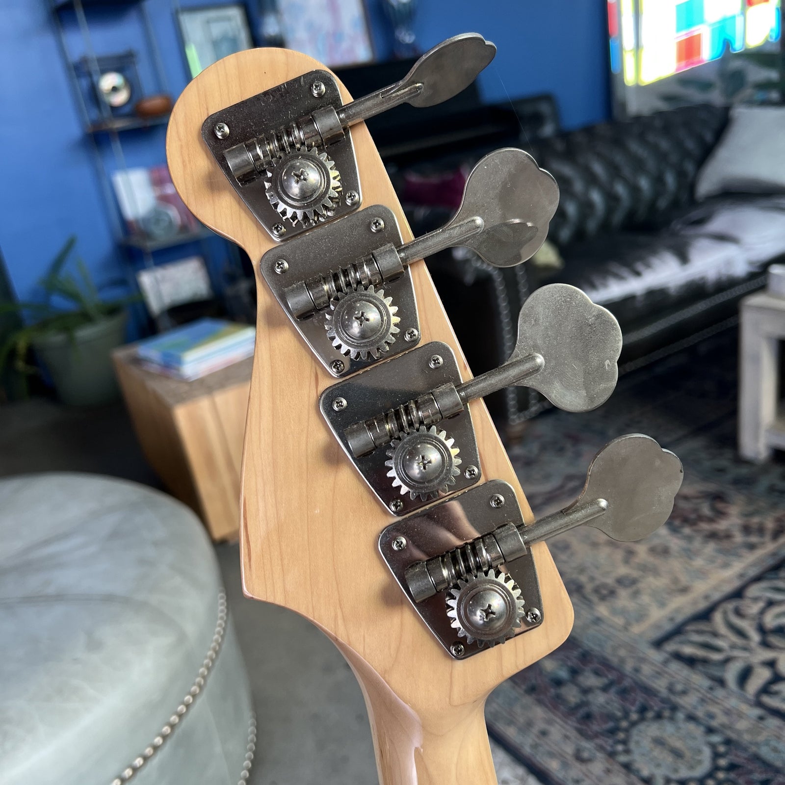 Fender Crafted in Japan (CIJ) 1975 Reissue Jazz Bass (JB75) – Natural Ash with Maple Neck (2004-2005)