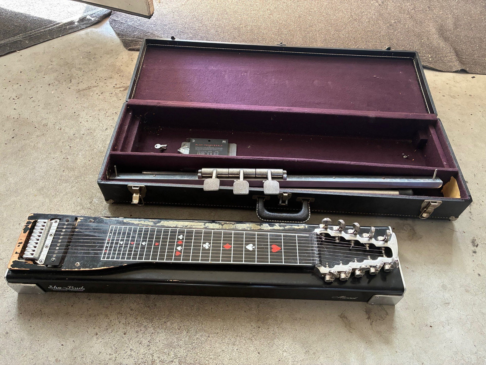 Vintage 1960’s Sho-Bud Maverick Pedal Steel Guitar Patent Pending Grover Tuners