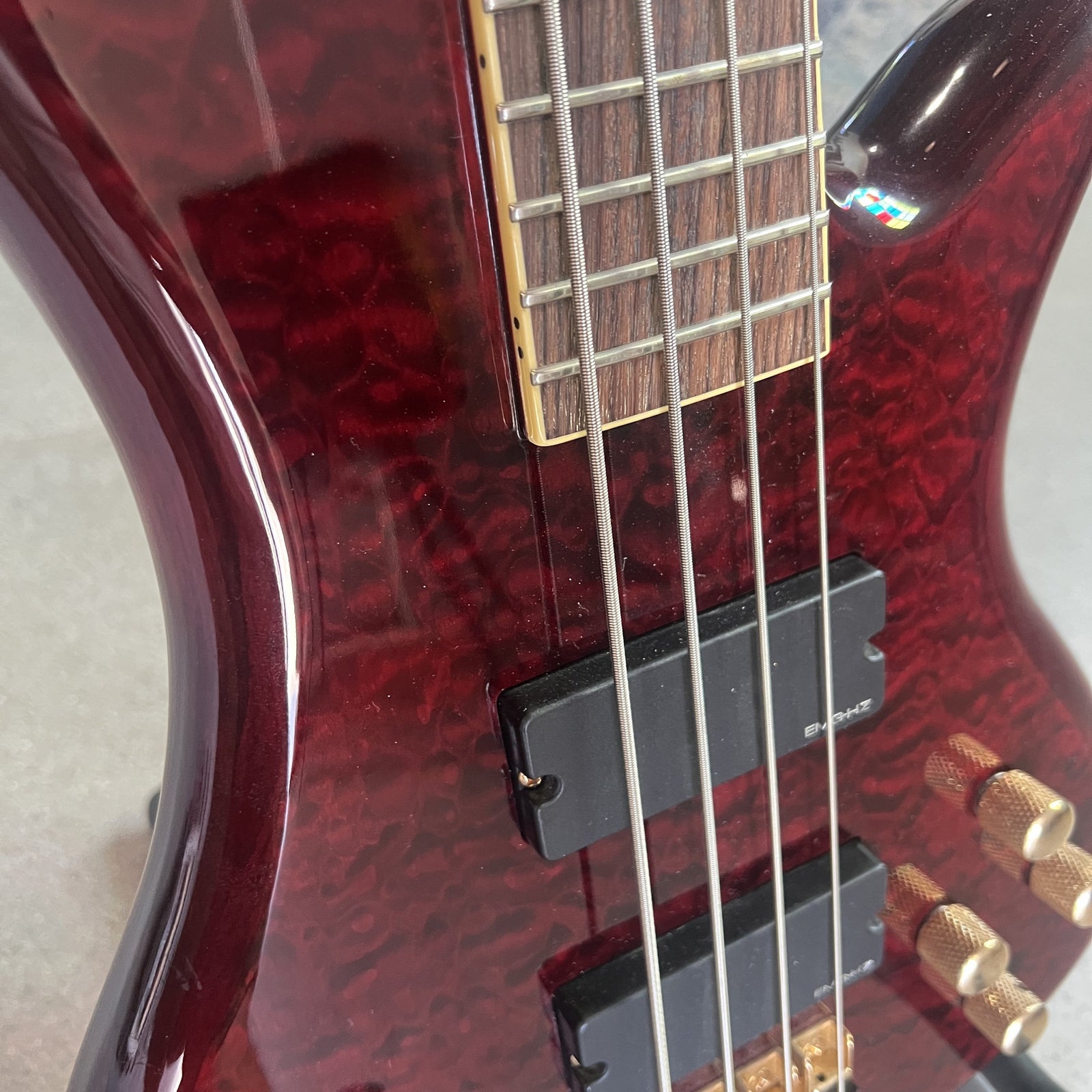 2007 Schecter Diamond Series Elite 4 Bass Guitar - Crimson Red (Crafted in South Korea)