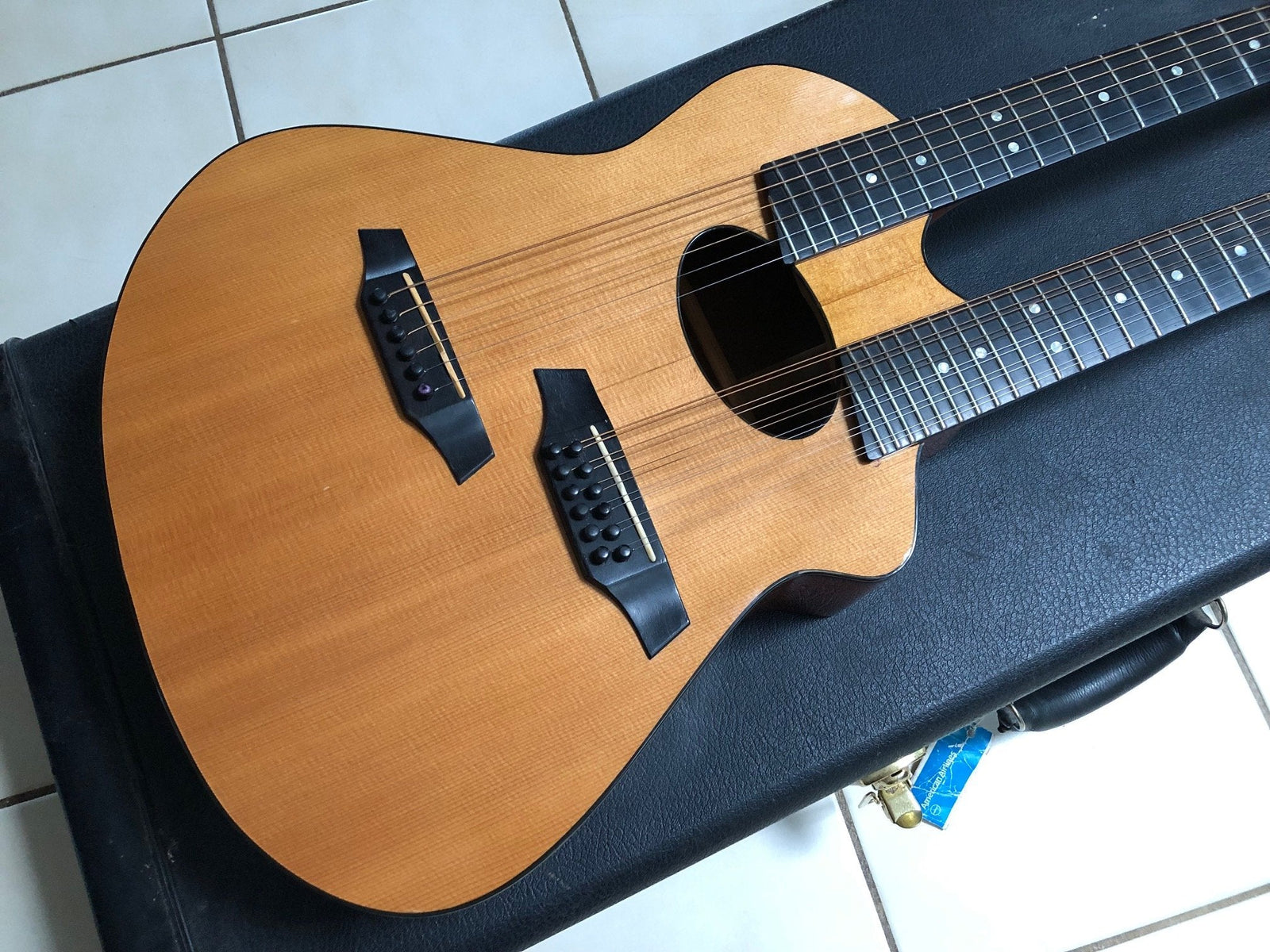 2011 Veillette Double Neck Acoustic Guitar w/Flight Case