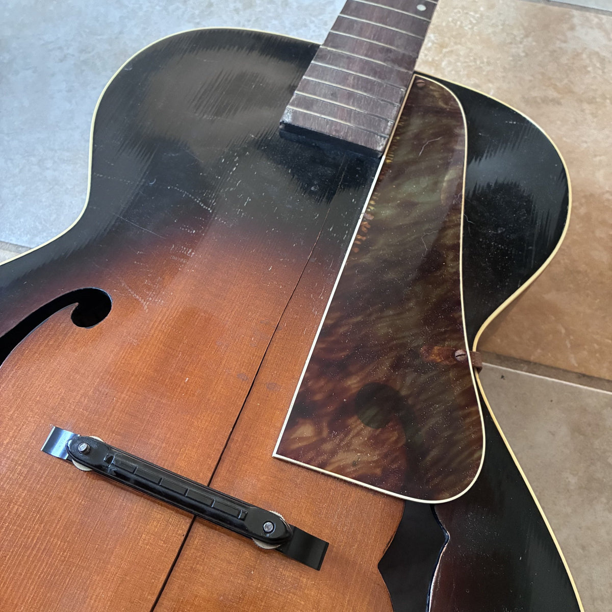 Vintage 1930’s Montgomery Ward Archtop Guitar & Case