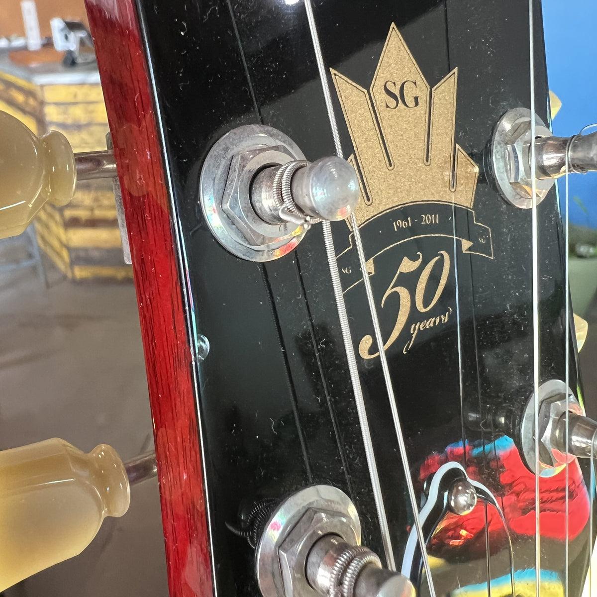 Robby Kreiger Owned Gibson 50th Anniversary SG Robby Krieger Signature (2012) – The Doors, Maestro Vibrola