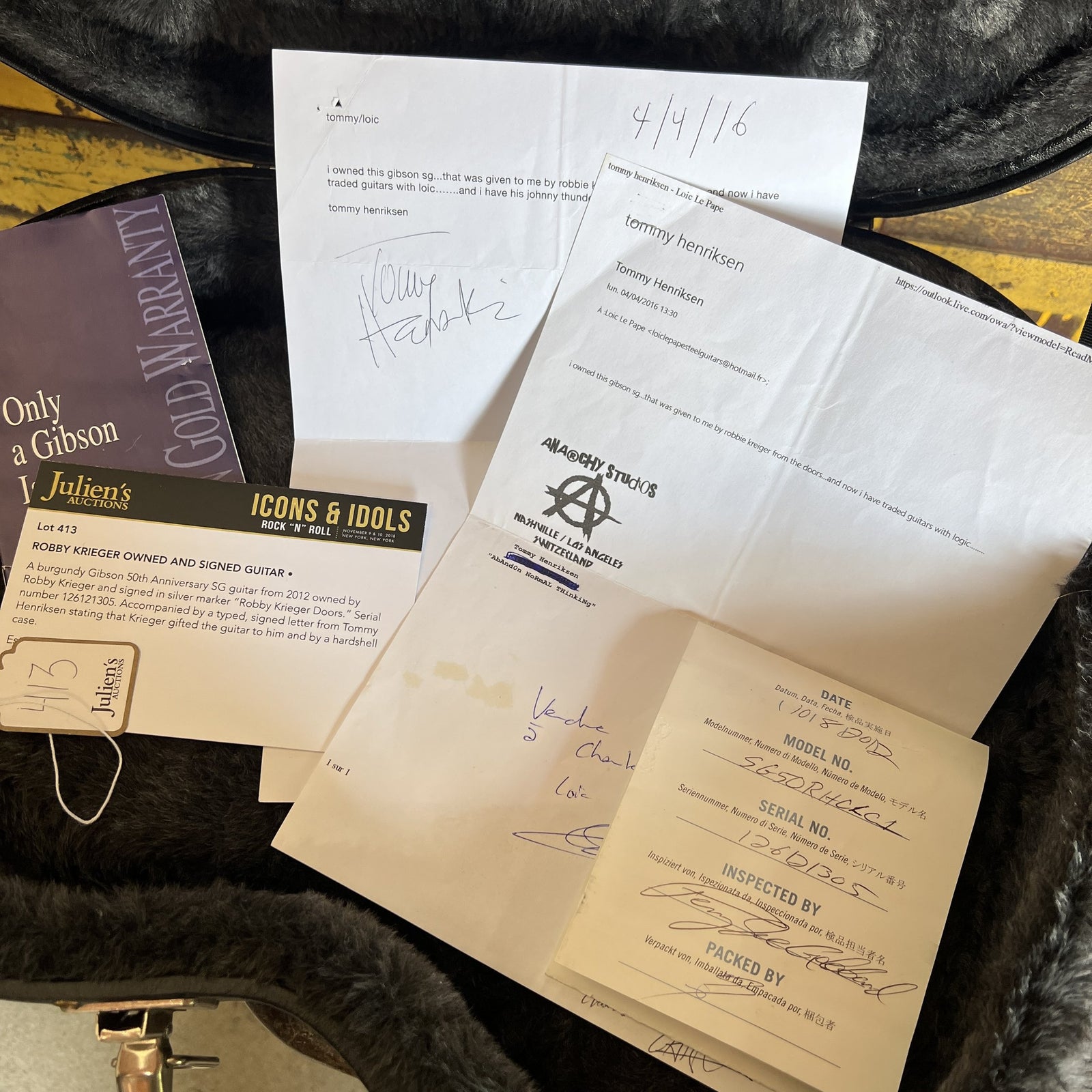 Robby Kreiger Owned Gibson 50th Anniversary SG Robby Krieger Signature (2012) – The Doors, Maestro Vibrola