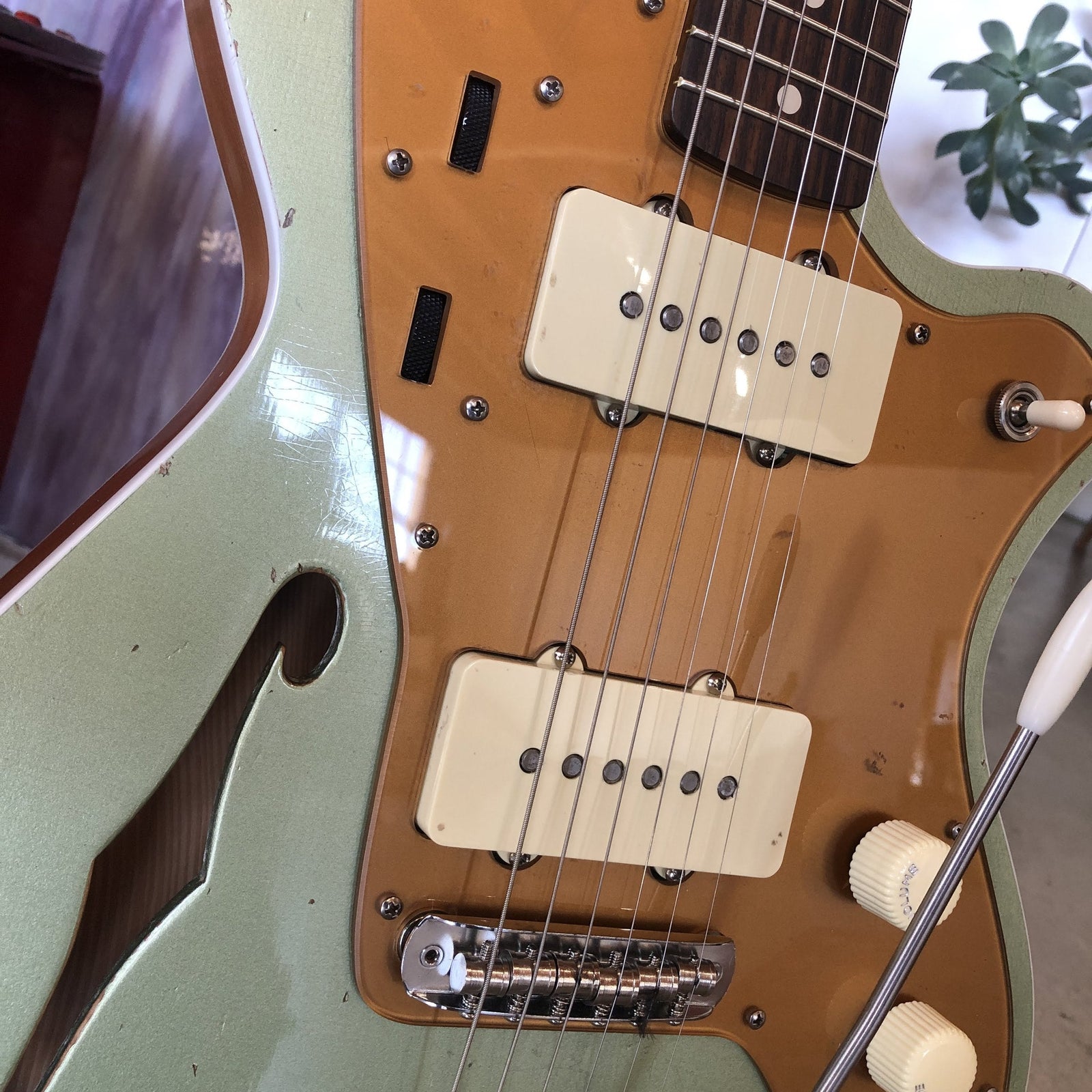 Fry Guitars SID - Misty Metallic Green Checked