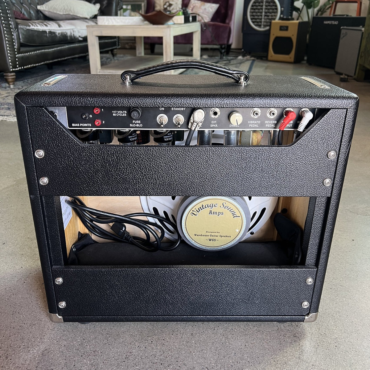 Vintage Sound Amps Vintage 15 1x12 Combo - Black/Silver with NOS Tubes & Premium Upgrades