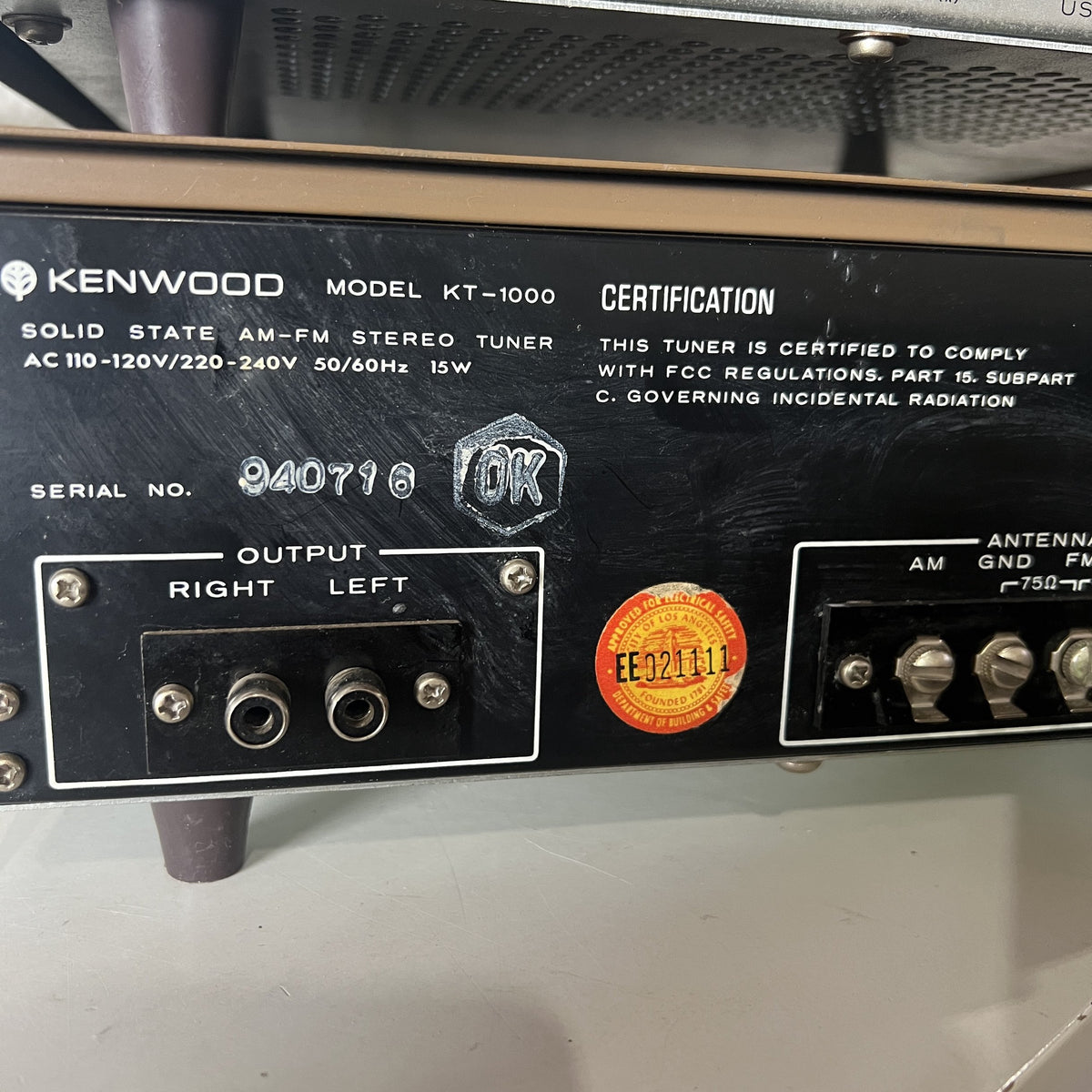 Vintage Kenwood KA-2000 Amplifier & KT-1000 Tuner Set | Fully Functional Solid-State Hi-Fi