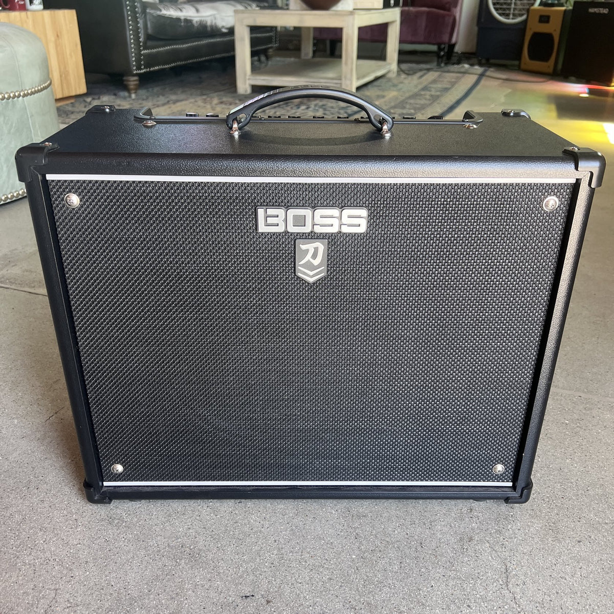 Front view of Boss Katana-100 MkII 100-watt 1x12 guitar combo amp in excellent condition