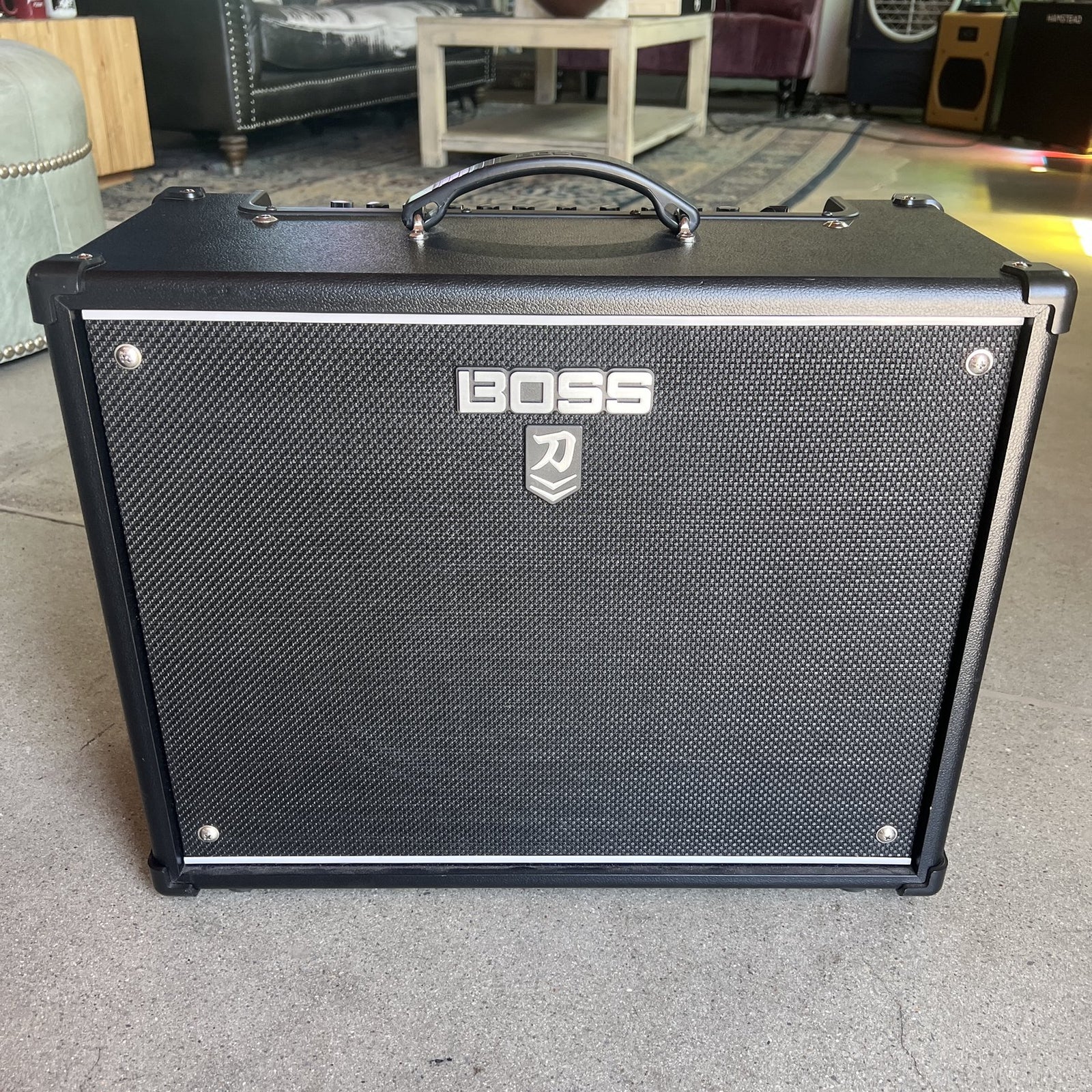 Front view of Boss Katana-100 MkII 100-watt 1x12 guitar combo amp in excellent condition