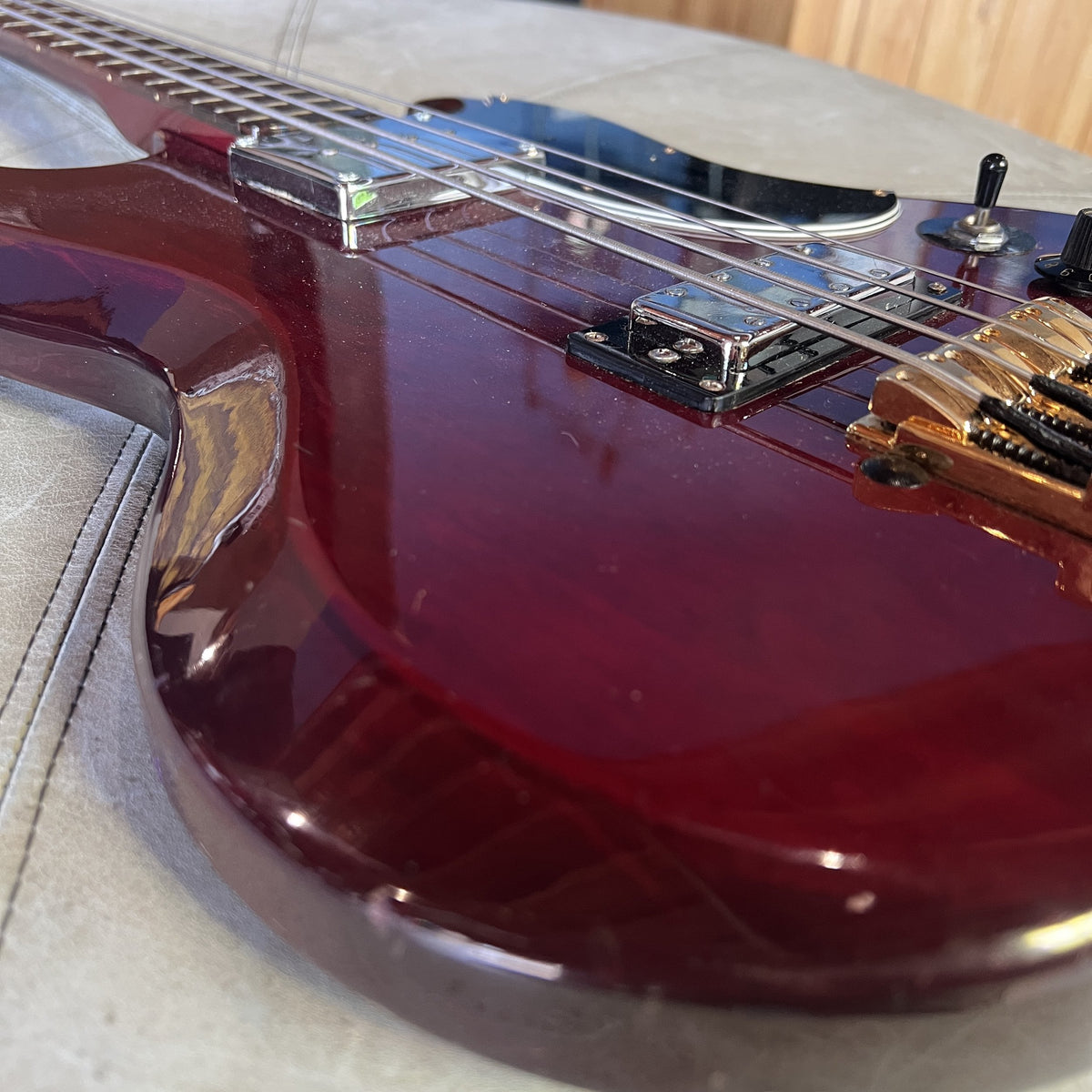 Vintage 1970s Greco EB420 Bass Guitar – Cherry Red (Made in Japan)