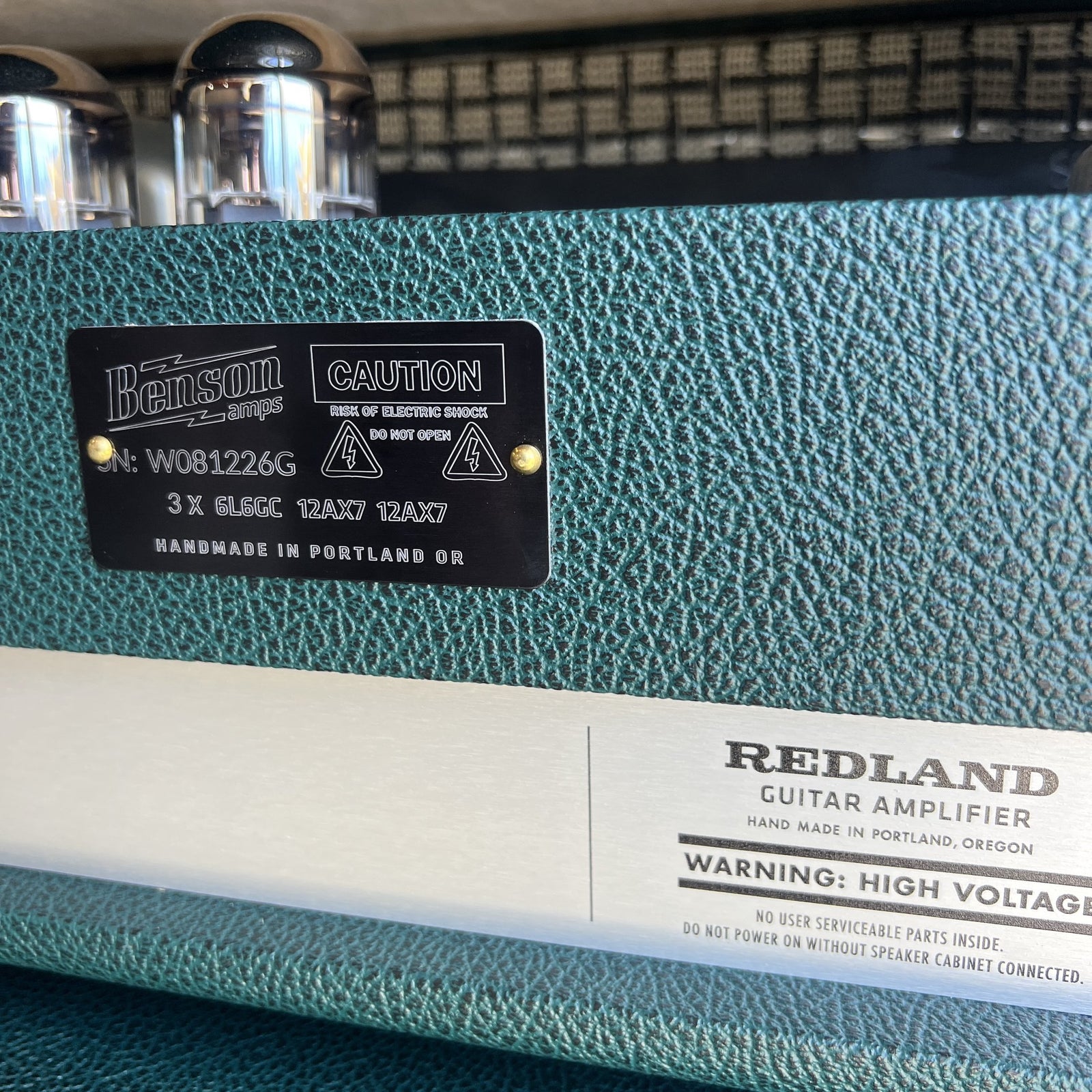 Benson Amps Redland Reverb 35 Head - Green Tolex