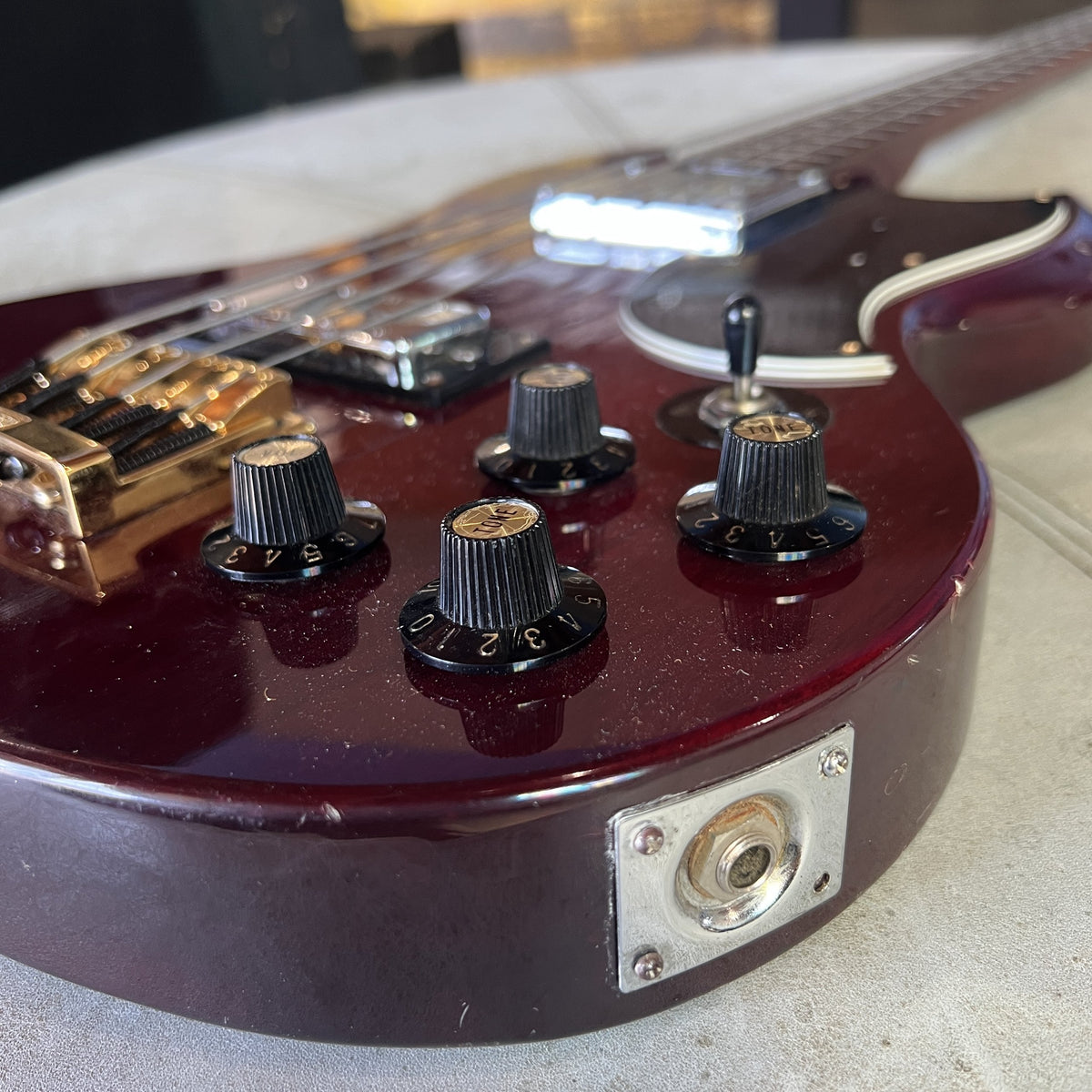 Vintage 1970s Greco EB420 Bass Guitar – Cherry Red (Made in Japan)