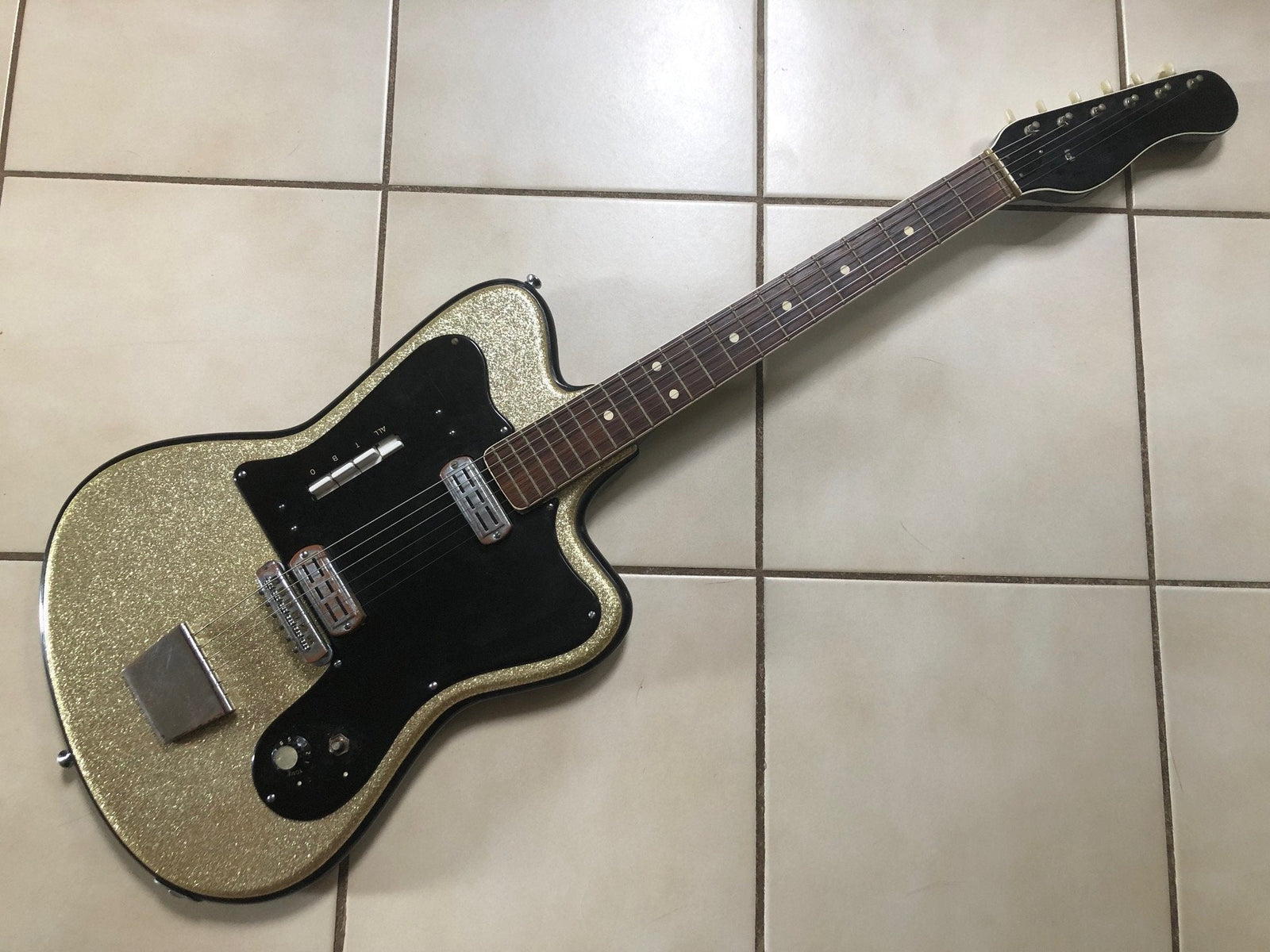 Vintage 1960's Eko Crucianelli Italian Guitar with Case