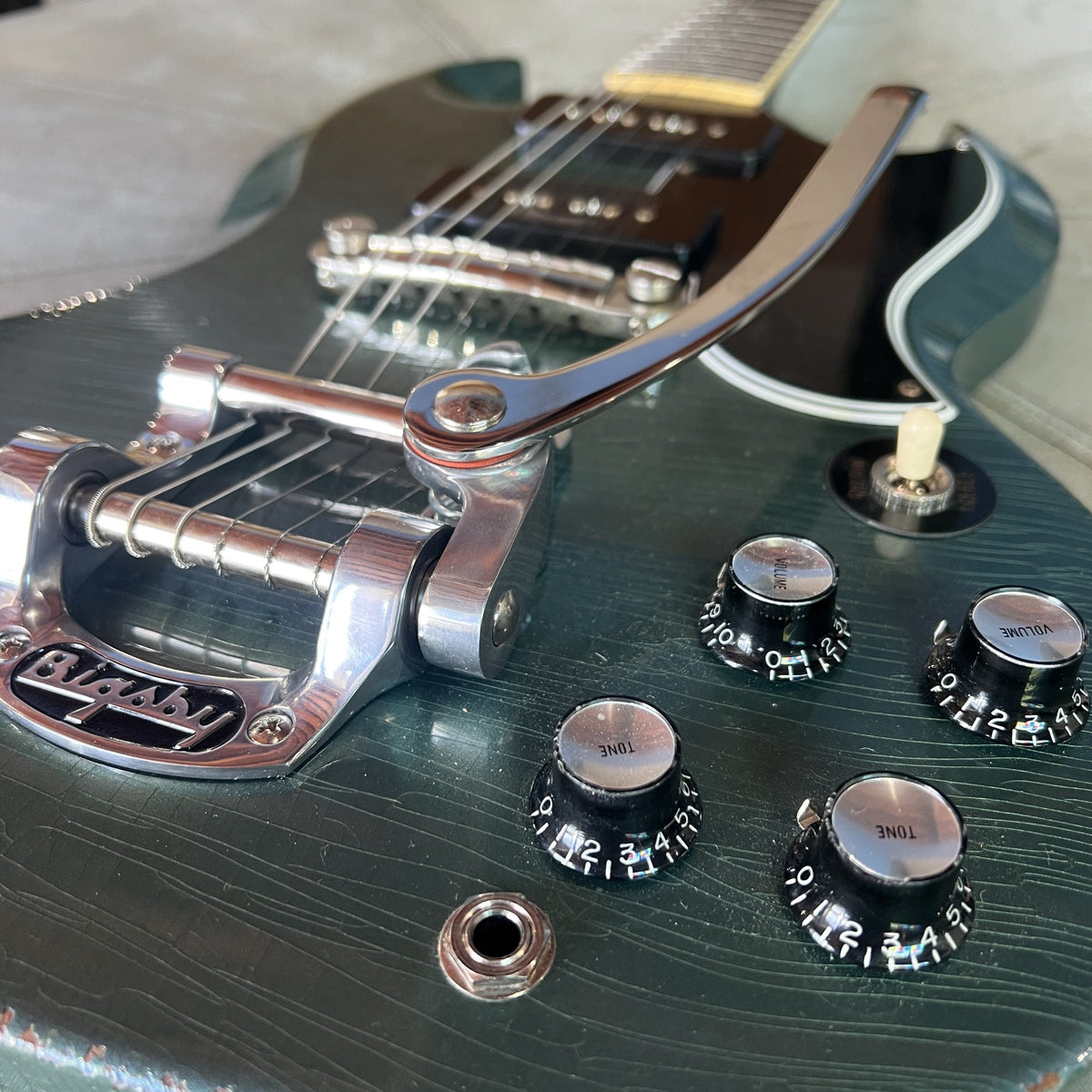 Gibson Custom Murphy Lab 1963 SG Special Reissue – Light Aged Antique Pelham Blue w/ Bigsby B5 (SN: 203423)