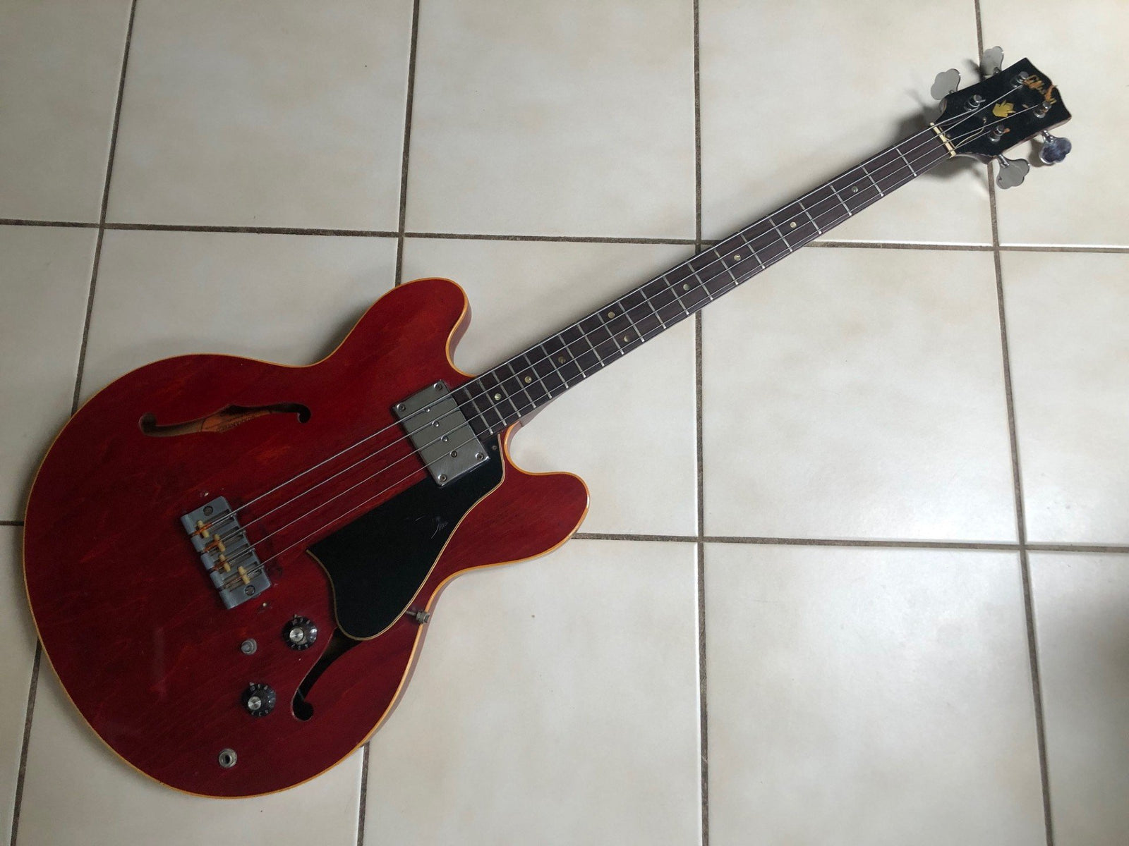 Vintage 1968 Gibson EB-2C Bass Guitar - Cherry Red