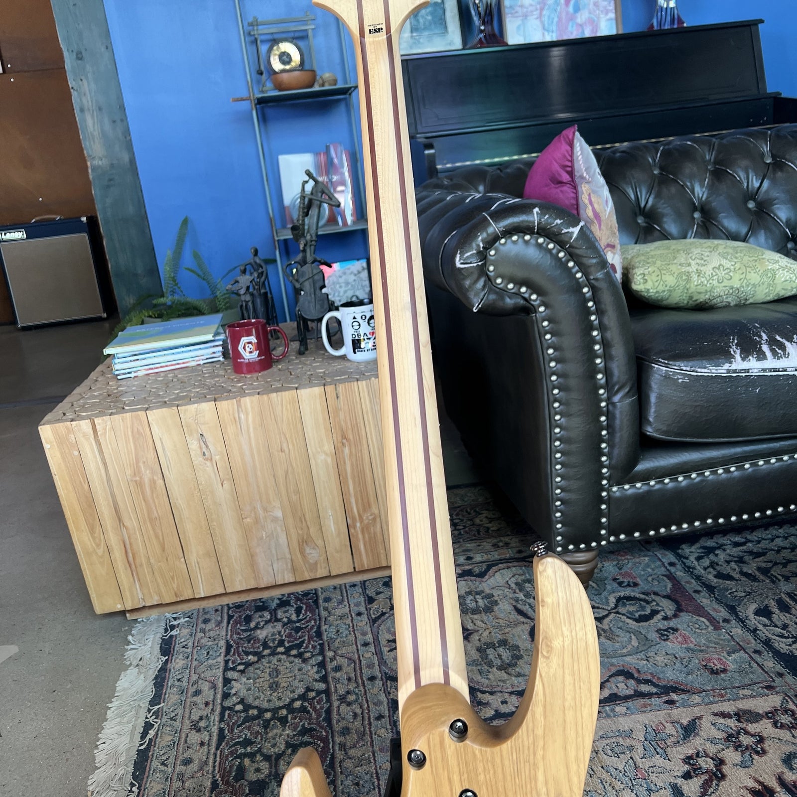 ESP LTD B-204SM Spalted Maple Bass Guitar – 4-String, Natural Satin