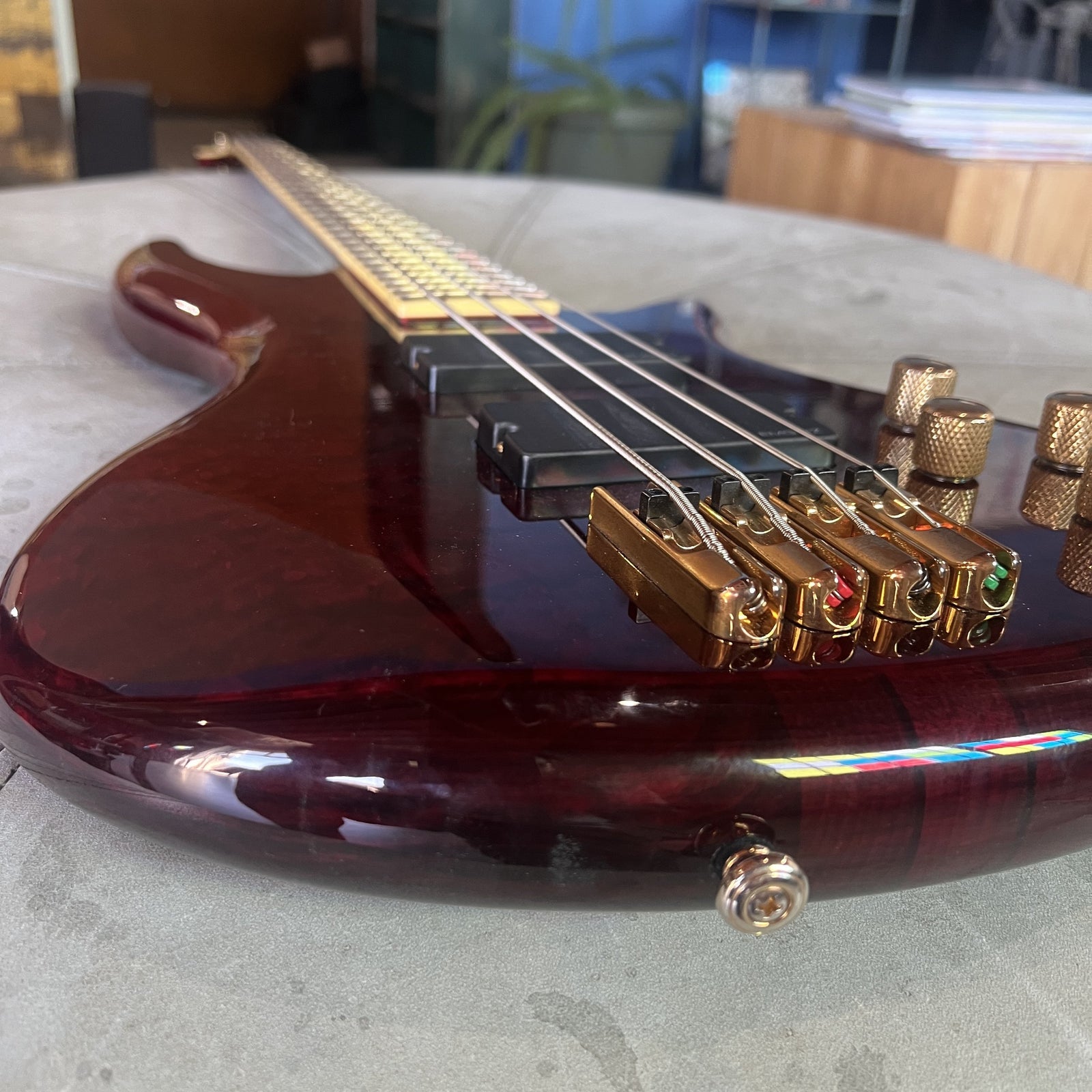 2007 Schecter Diamond Series Elite 4 Bass Guitar - Crimson Red (Crafted in South Korea)