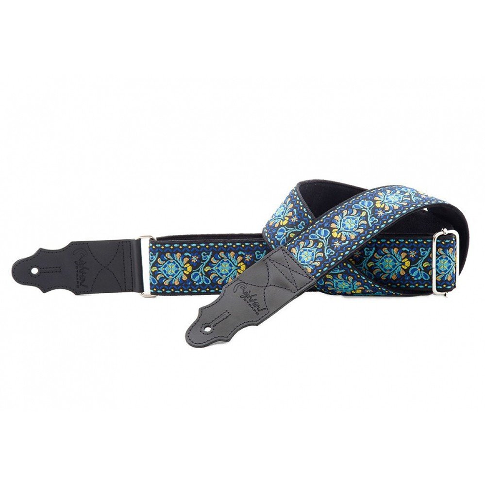 RightOn! Straps Standard Plus Series Woodstock Blue Guitar Strap