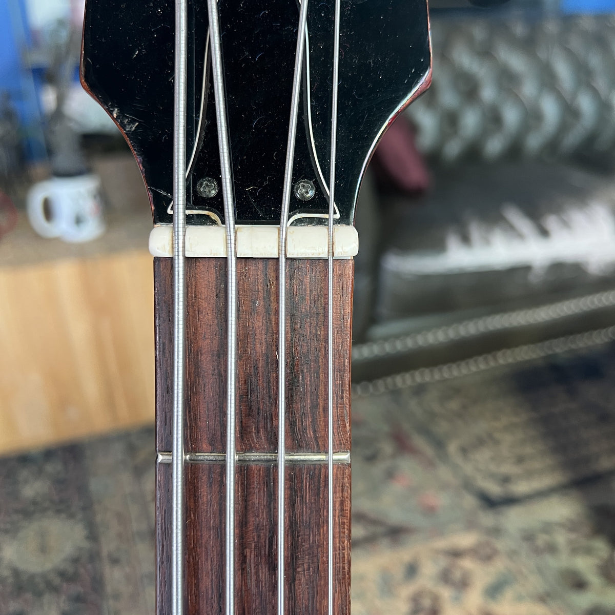 Vintage 1970s Greco EB420 Bass Guitar – Cherry Red (Made in Japan)