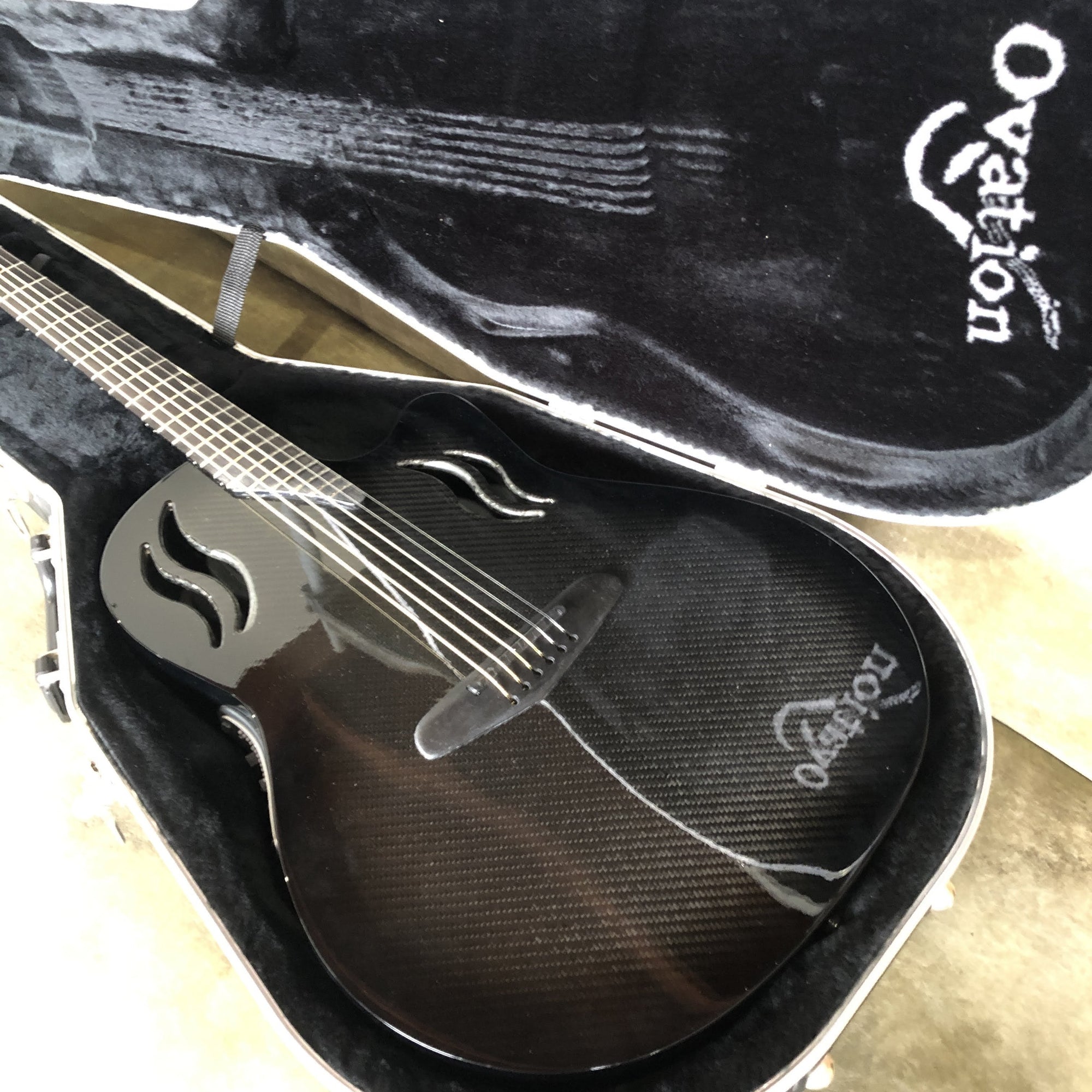 2002 Ovation Adamas Q2 Graphite Acoustic/Electric Guitar - Owned by KK Downing of Judas Priest