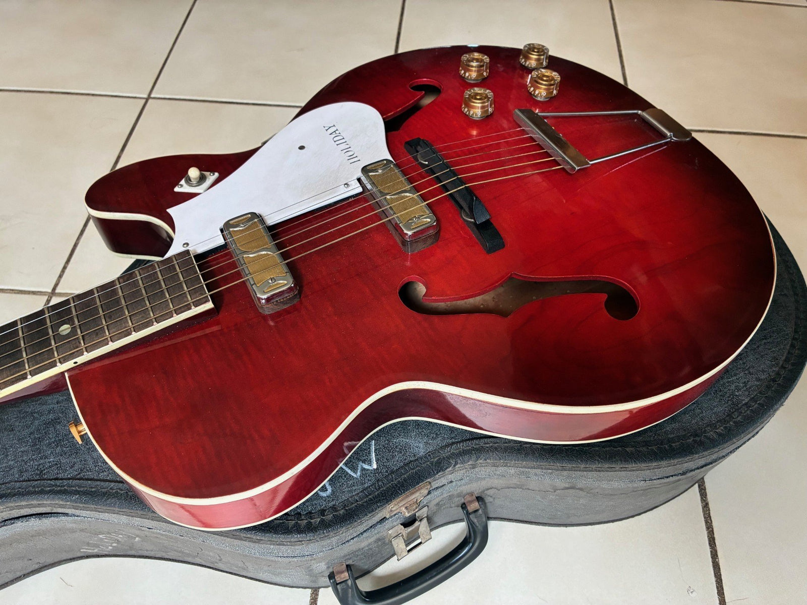 Vintage Harmony Holiday Rocket Electric Guitar w/ Dearmond Gold FoilPickups