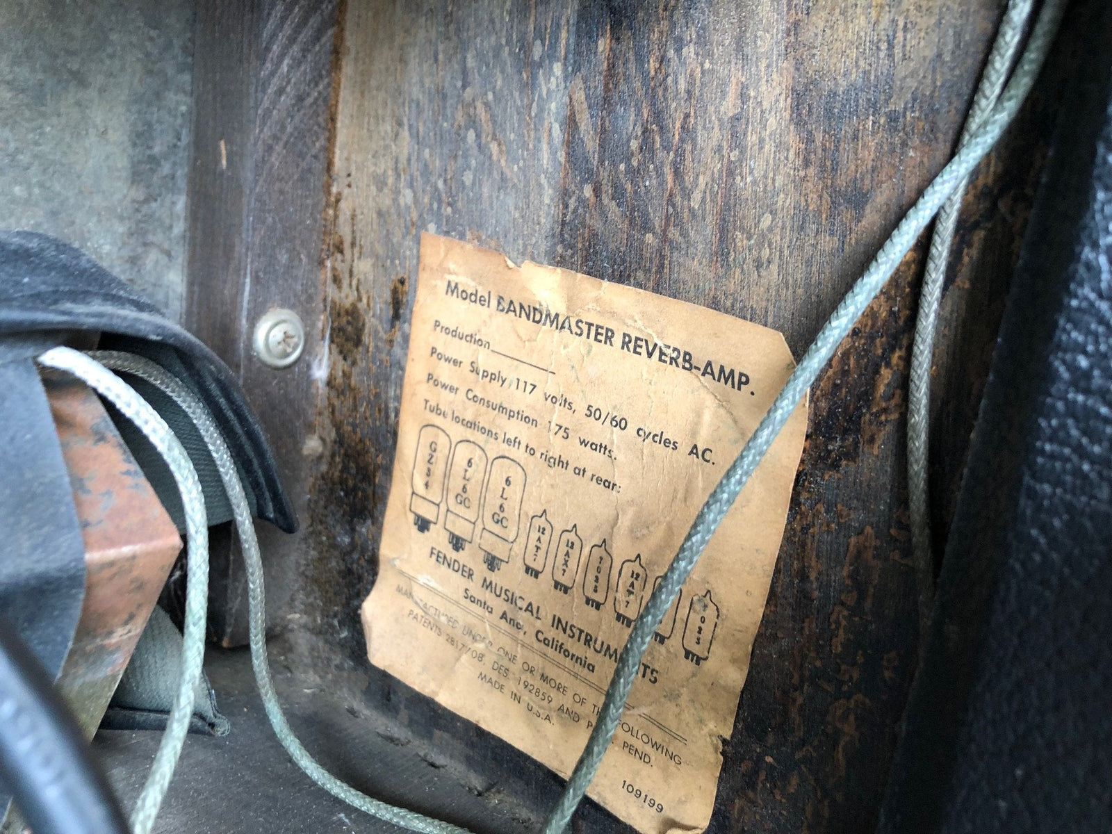 Vintage 1969 Fender Bandmaster Reverb Guitar Amplifier Head