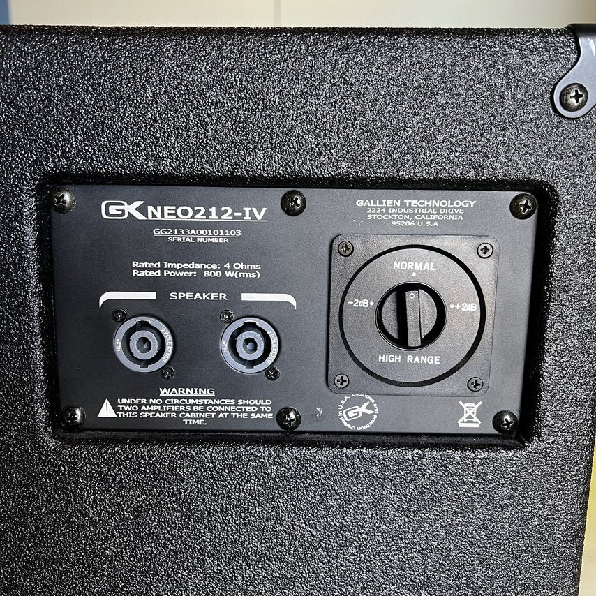 Gallien-Kruger NEO212-IV 800W 4-ohm Bass Cabinet