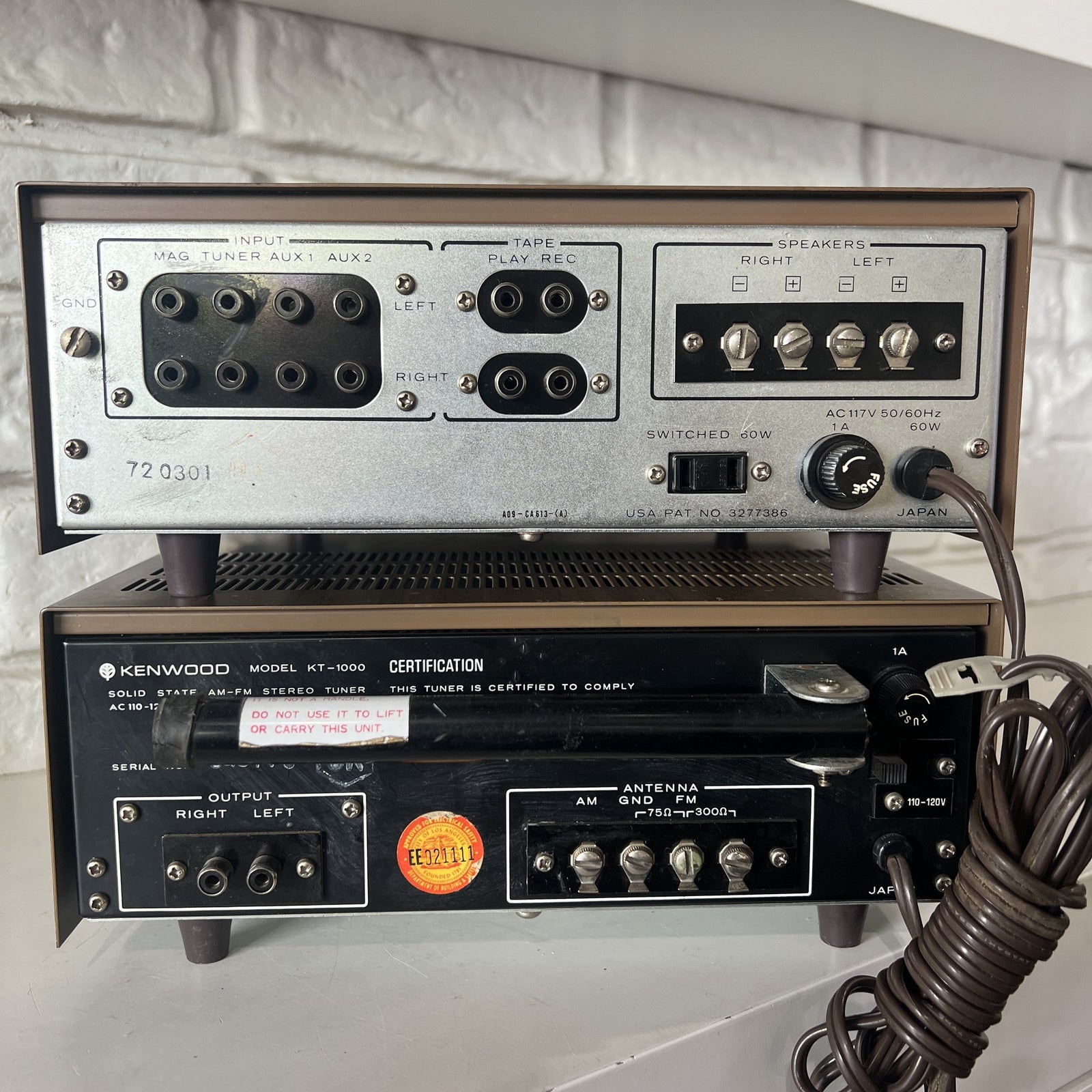 Vintage Kenwood KA-2000 Amplifier & KT-1000 Tuner Set | Fully Functional Solid-State Hi-Fi