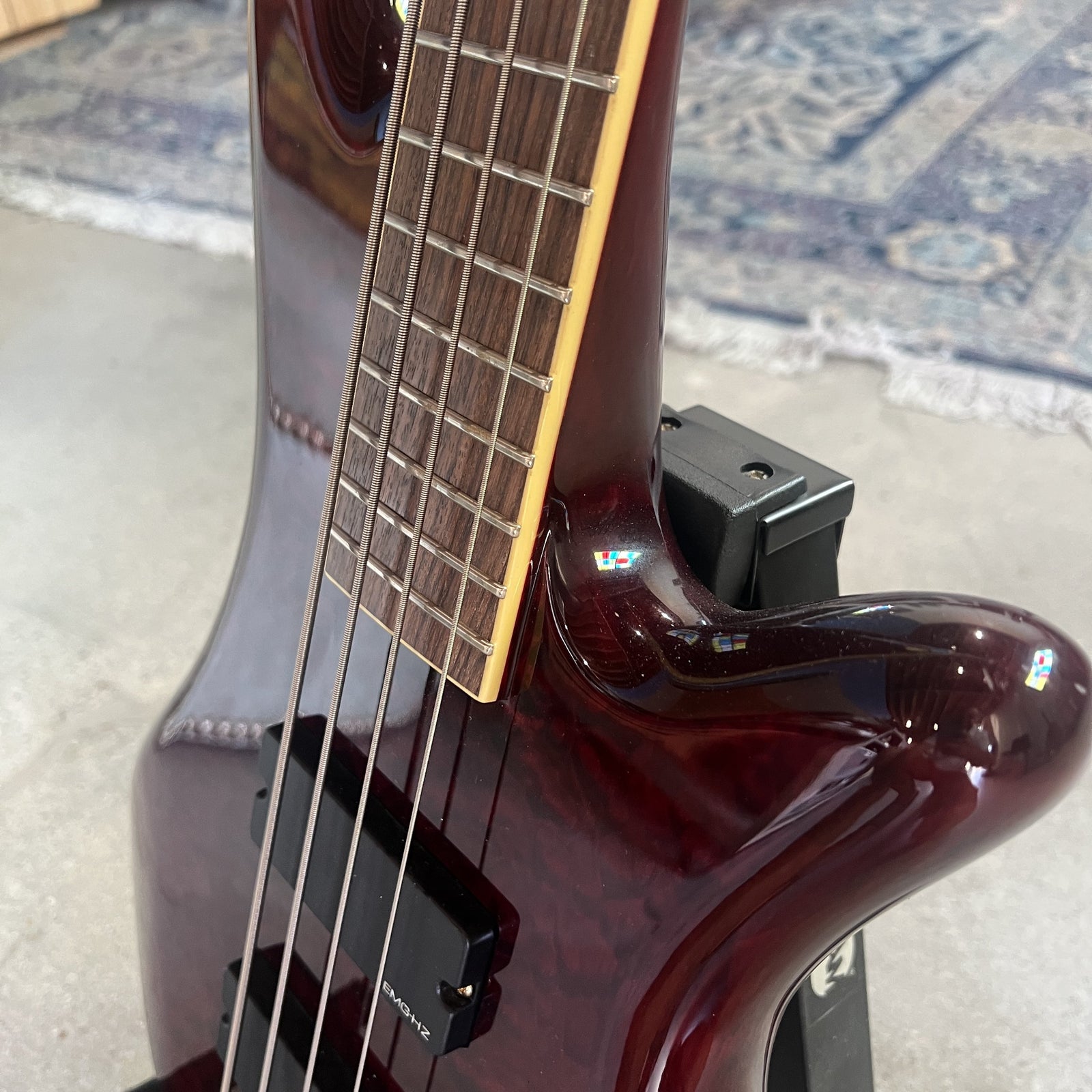 2007 Schecter Diamond Series Elite 4 Bass Guitar - Crimson Red (Crafted in South Korea)