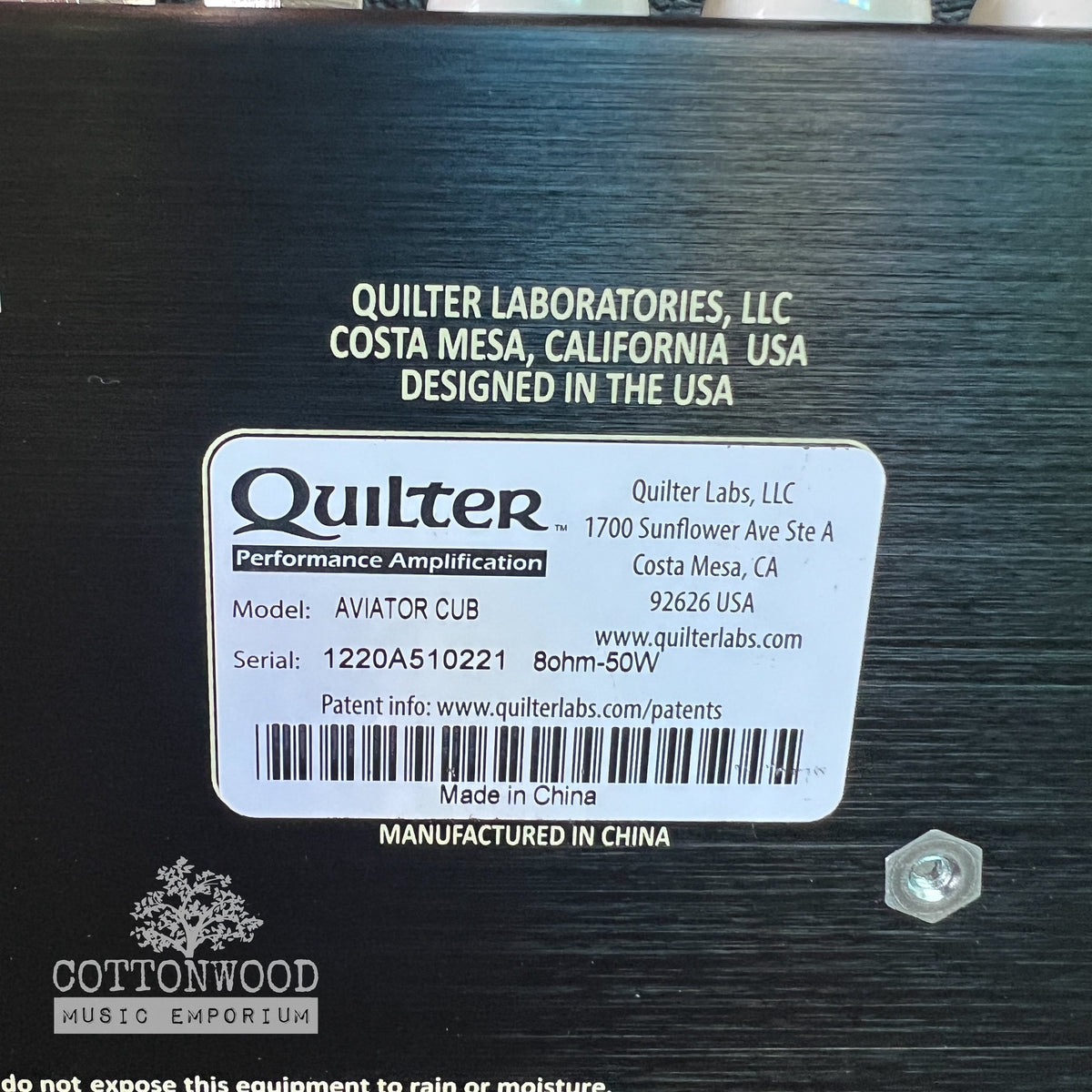 Quilter Aviator Cub 50-Watt 1x12" Solid-State Combo Amplifier (Used - Excellent Condition)