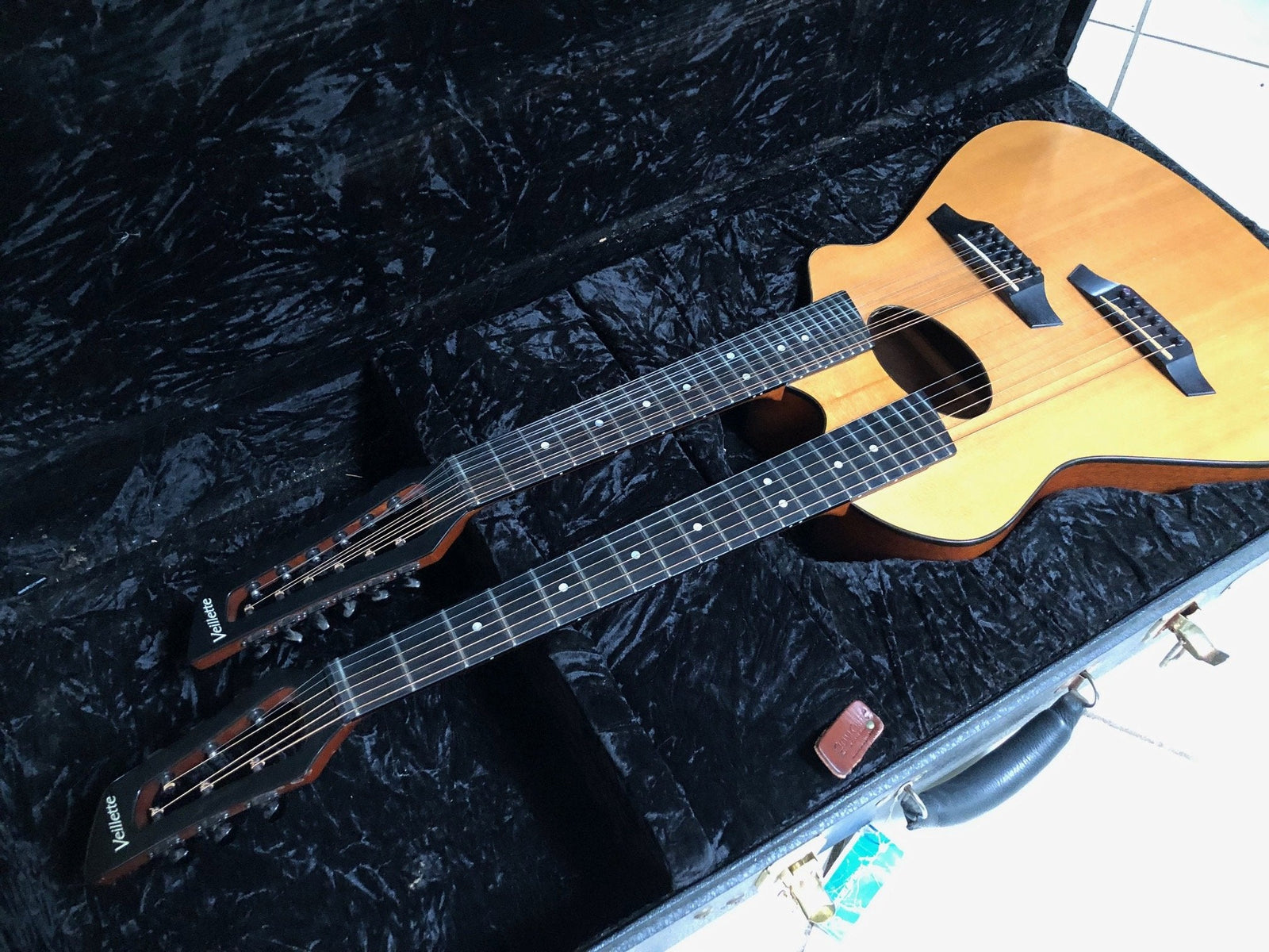 2011 Veillette Double Neck Acoustic Guitar w/Flight Case