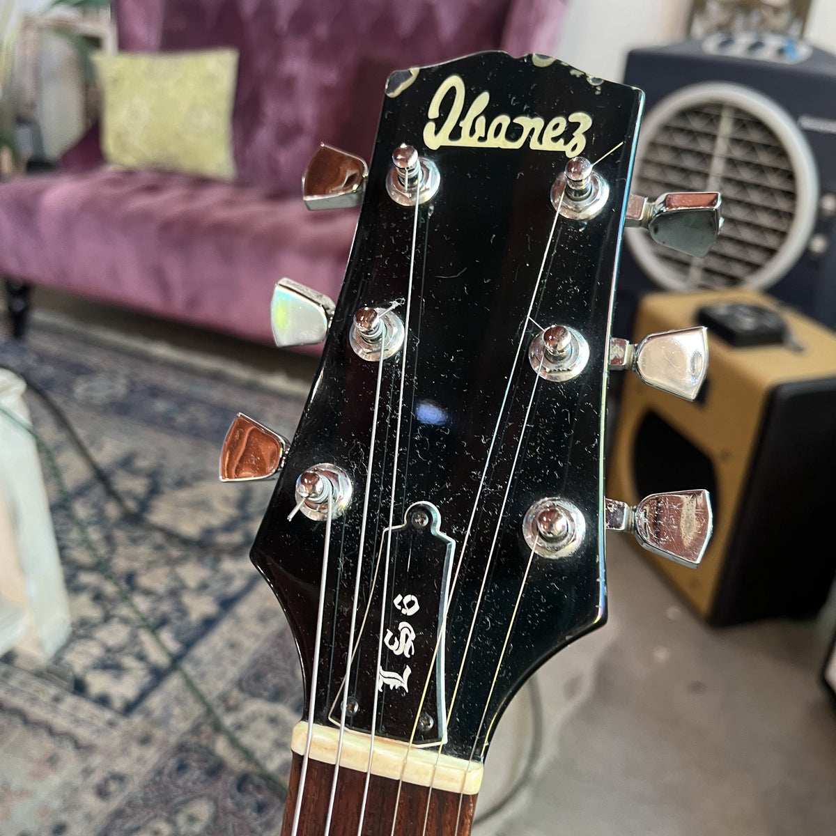 Vintage Mid-1970s Ibanez Model 2451 Lawsuit Era Electric Guitar Black w/ Case