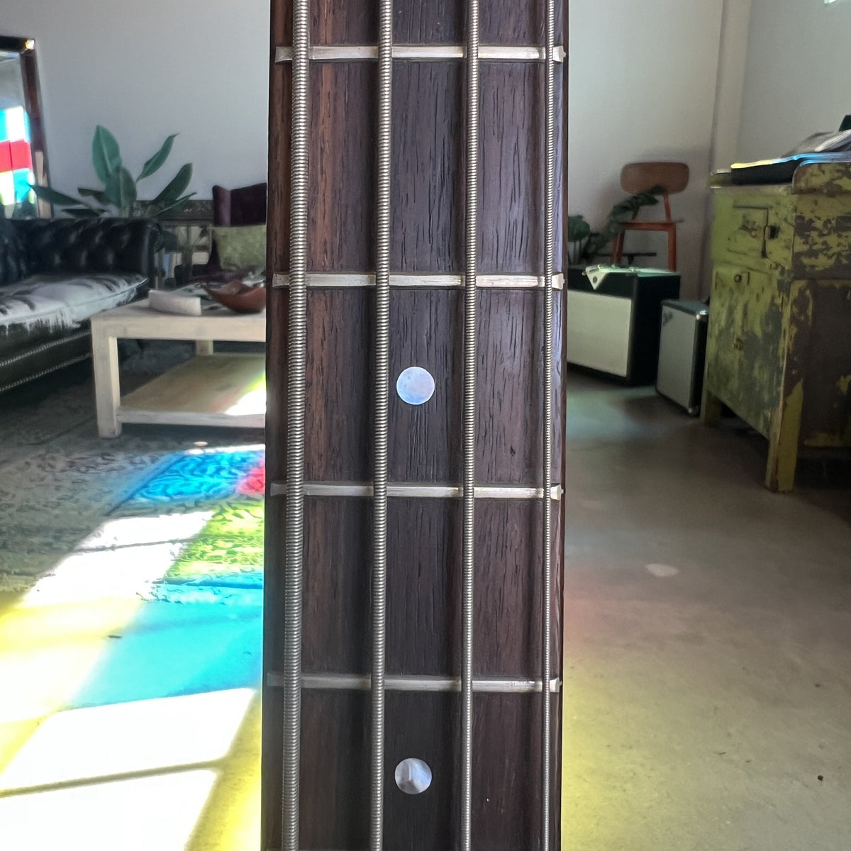 1977 Ibanez 2387B Rocket Roll Custom Flying V Bass Natural Modified w/ EMGs