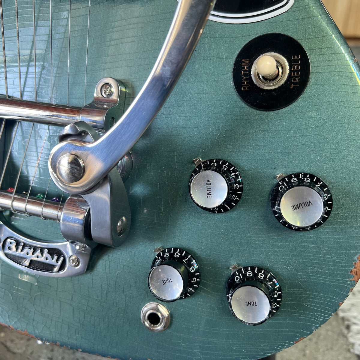 Gibson Custom Murphy Lab 1963 SG Special Reissue – Light Aged Antique Pelham Blue w/ Bigsby B5 (SN: 203423)