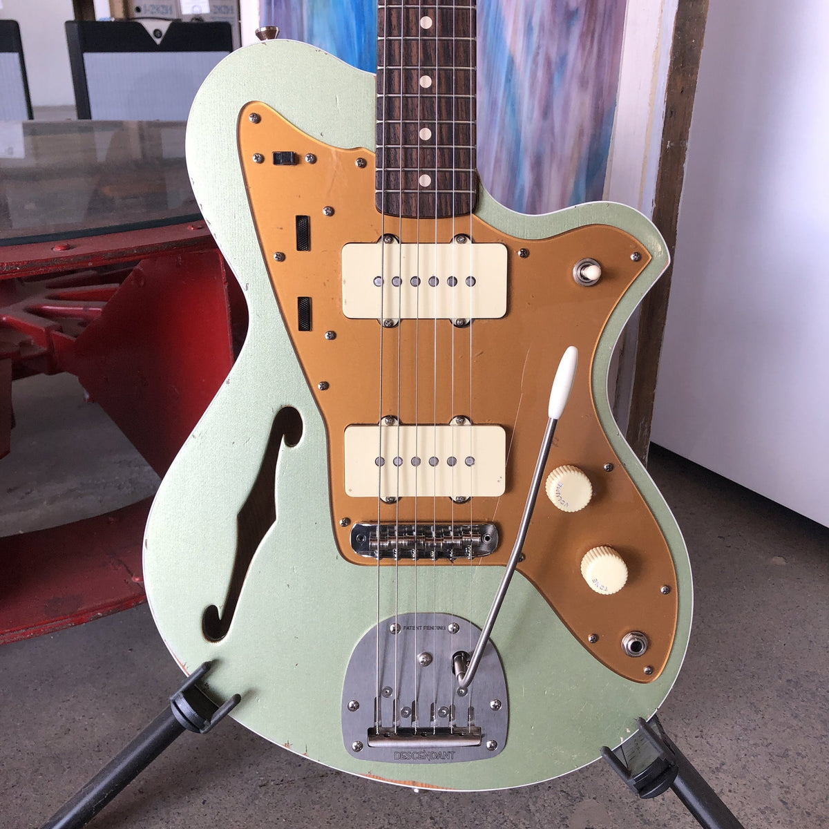 Fry Guitars SID - Misty Metallic Green Checked