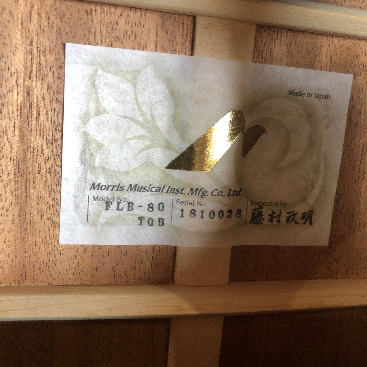 Morris FLB-80 Acoustic Electric Guitar - Turquoise Blue