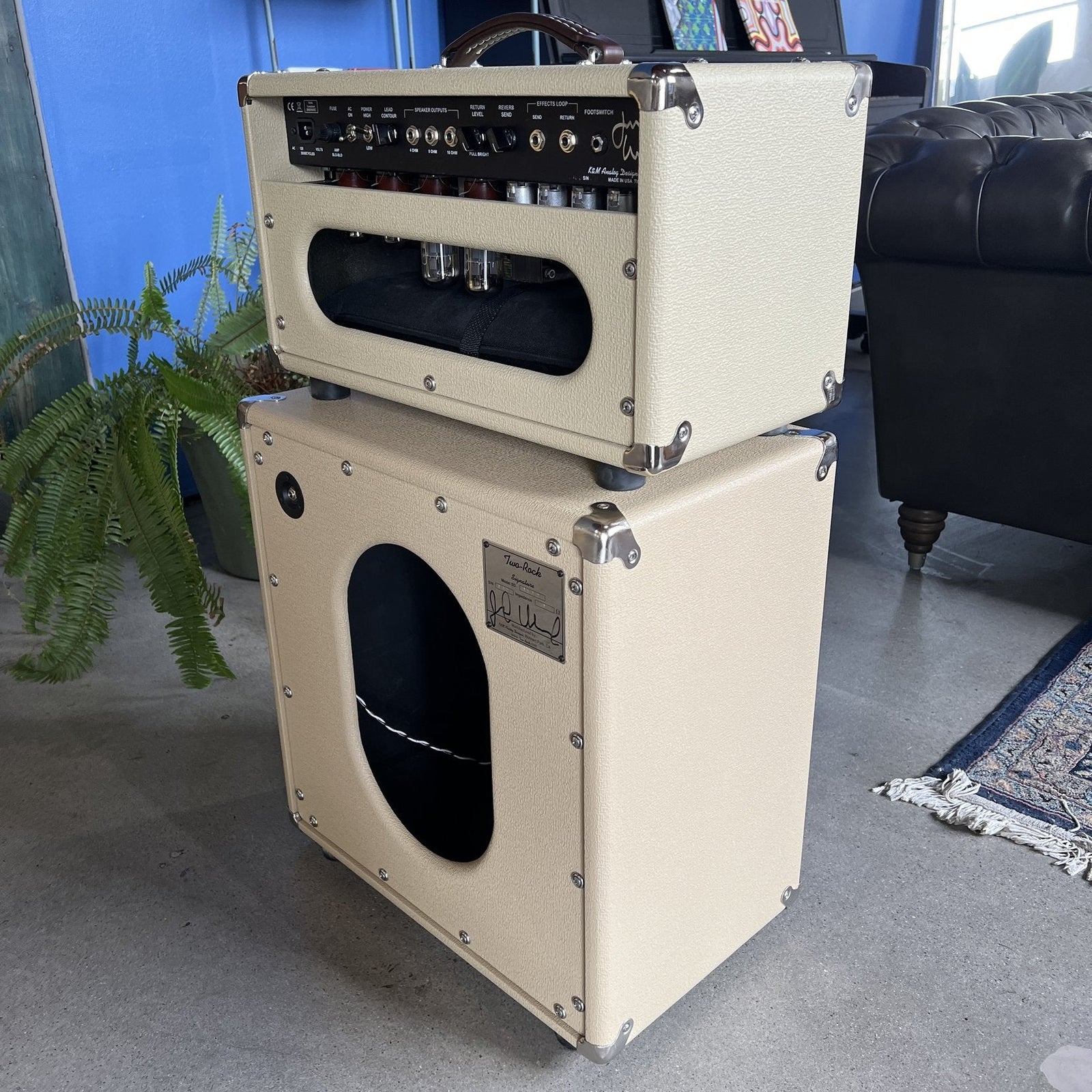 Two Rock Custom Reverb Signature V3, 50W Head & 1x12 Cabinet - Blonde