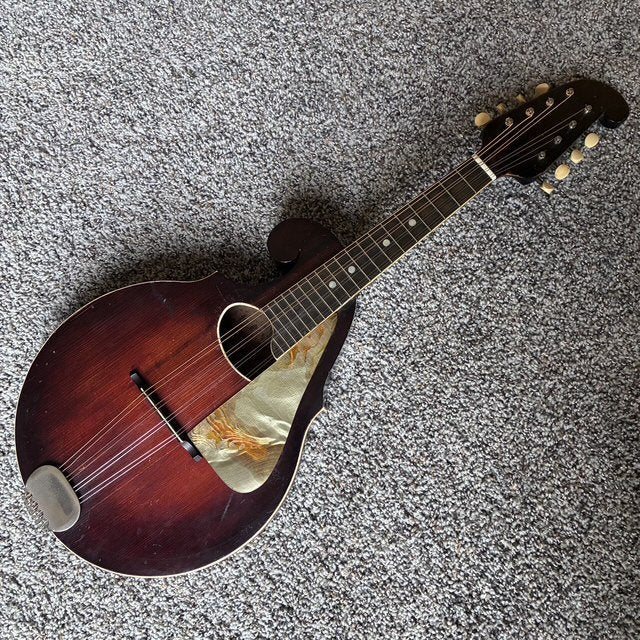 Vintage 1920’s Regal Acoustic Mandolin & Case Reverse Scroll