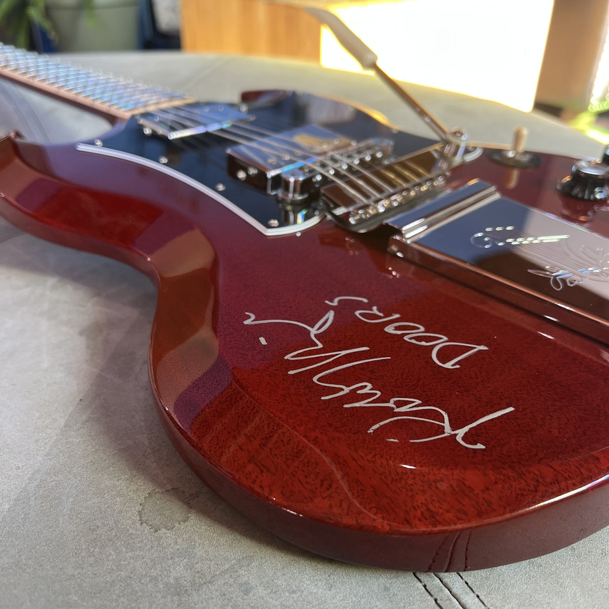 Robby Kreiger Owned Gibson 50th Anniversary SG Robby Krieger Signature (2012) – The Doors, Maestro Vibrola