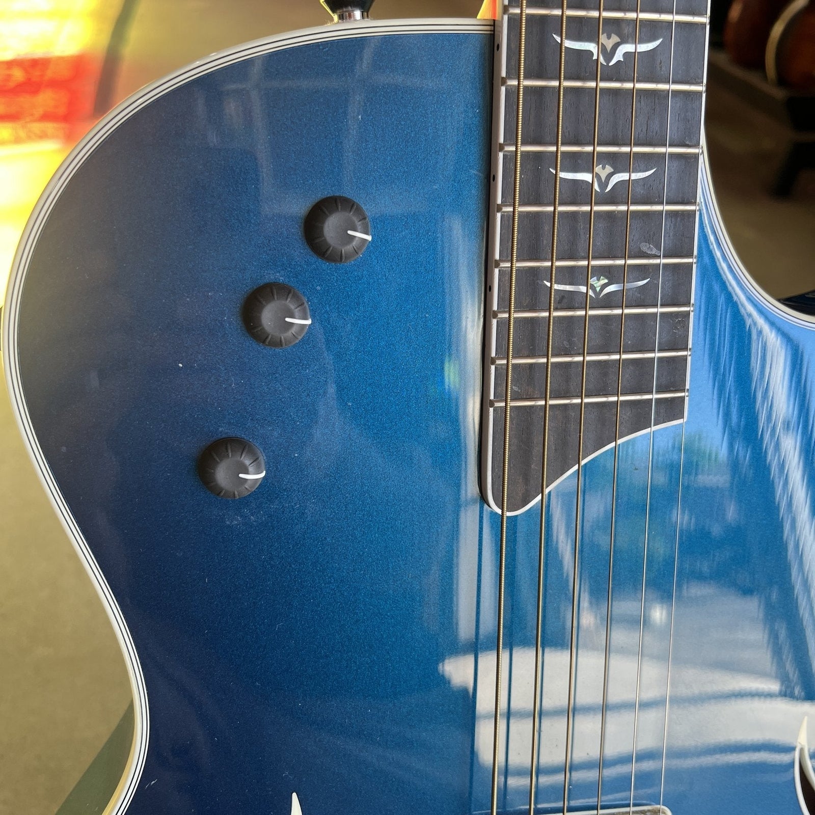 Taylor T5-C Thinline 5-Way - Blue Edgeburst