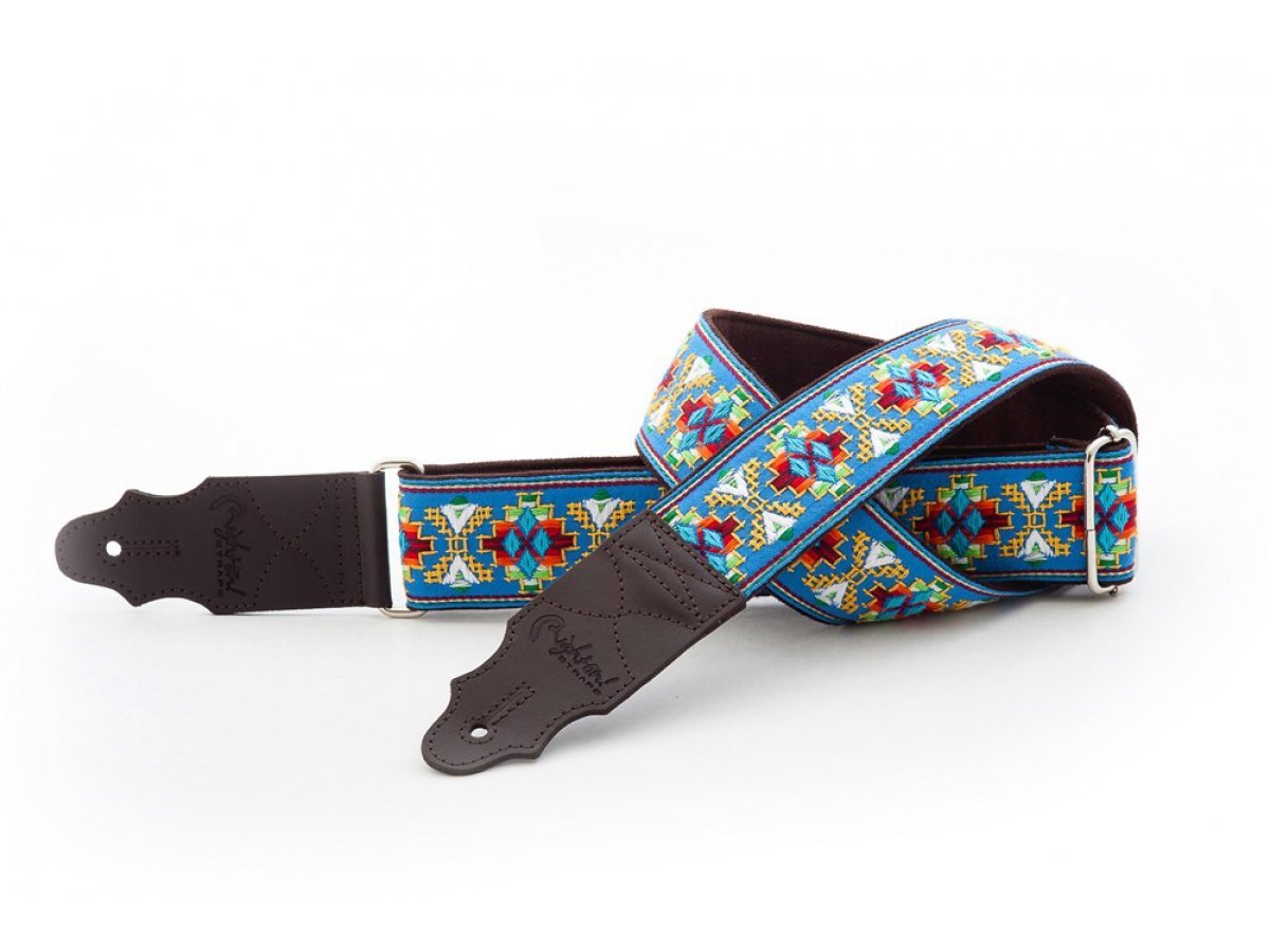 RightOn! Straps Standard Plus Lollapalooza Blue Guitar Strap