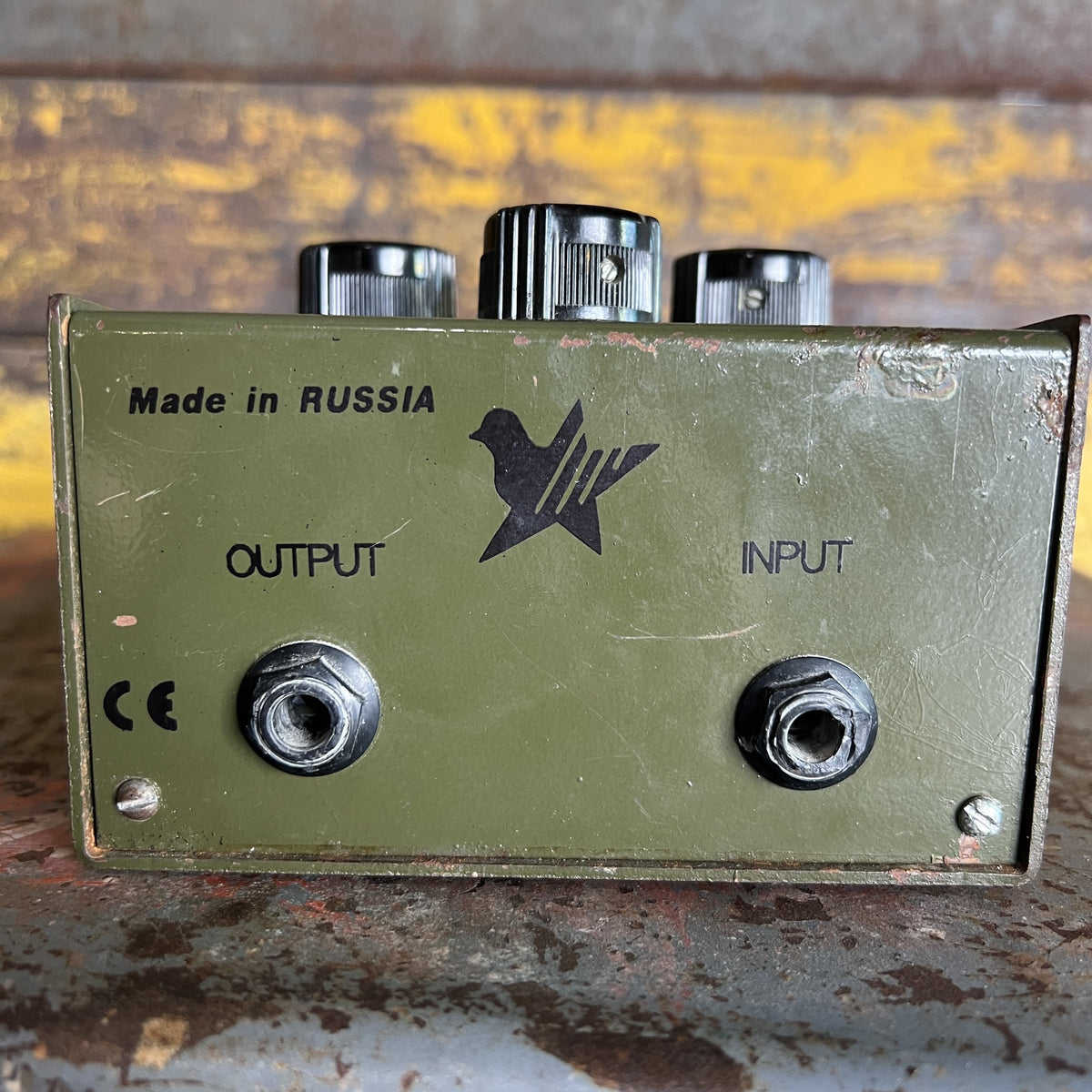 Vintage Electro-Harmonix Sovtek Big Muff Pi V7 "Green Russian" Bubble Font Fuzz Pedal