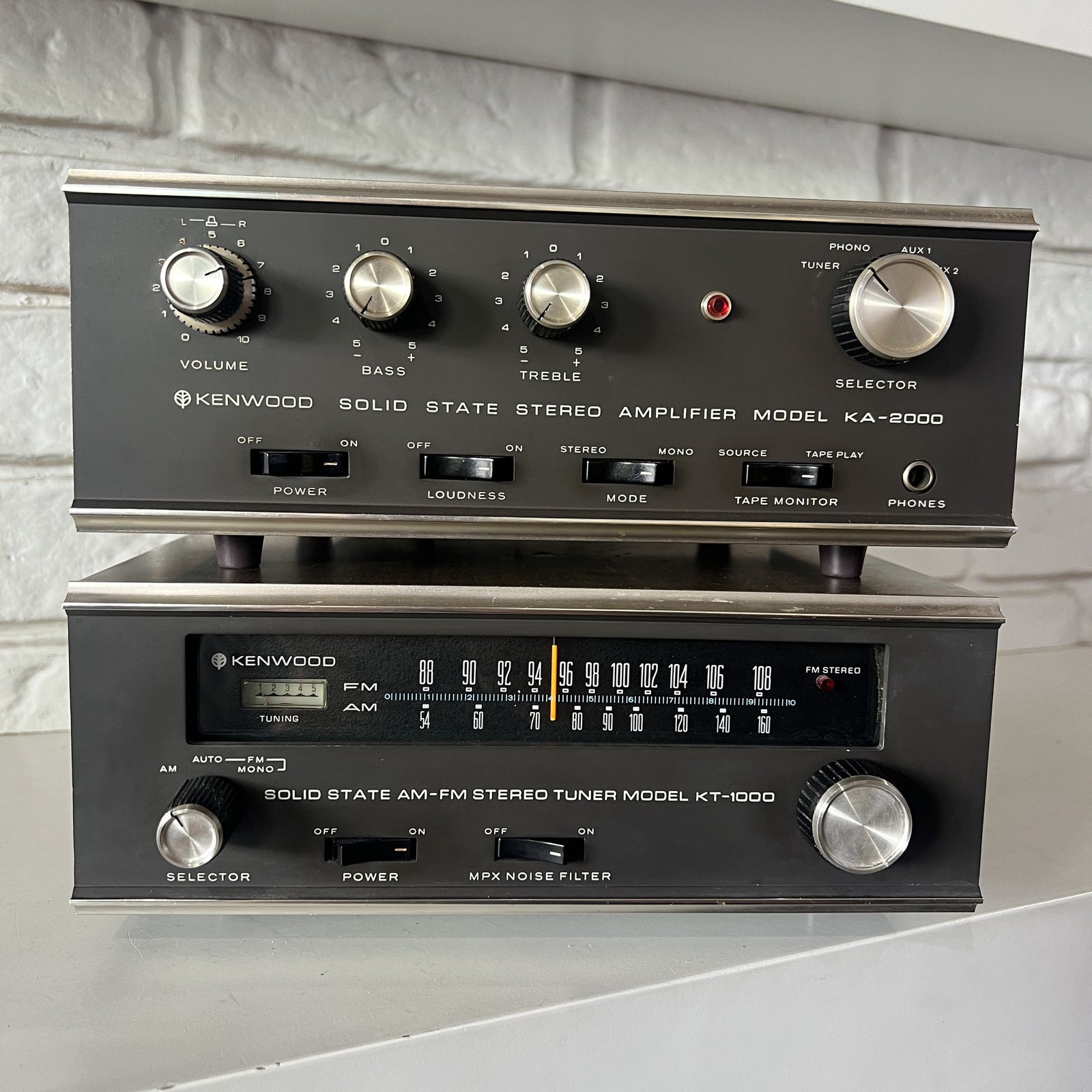 Vintage Kenwood KA-2000 Amplifier & KT-1000 Tuner Set | Fully Functional Solid-State Hi-Fi